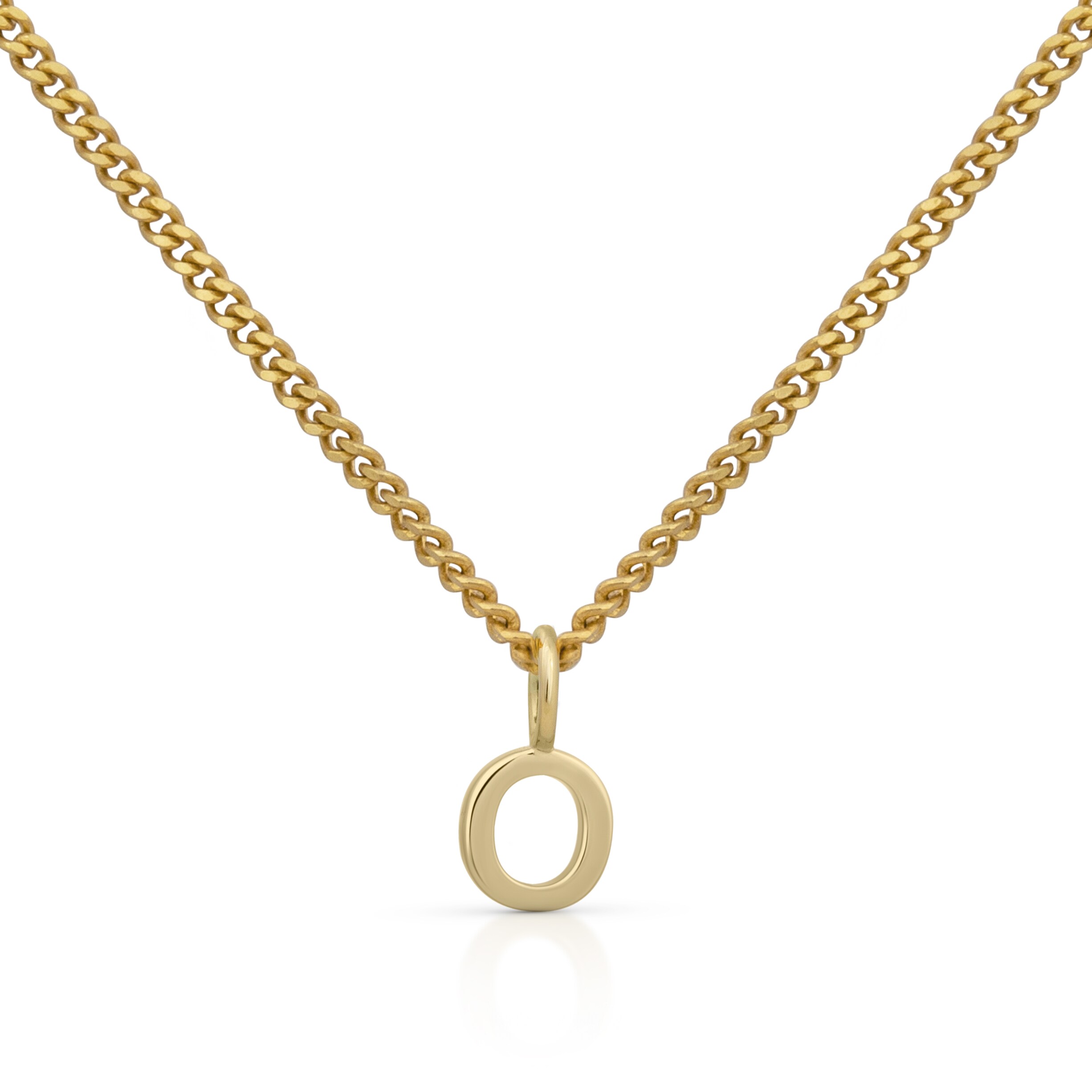 Orolino Halskette Gold 375 mit Anh&auml;nger 42/45cm lang Buchstabe O - Bild 1