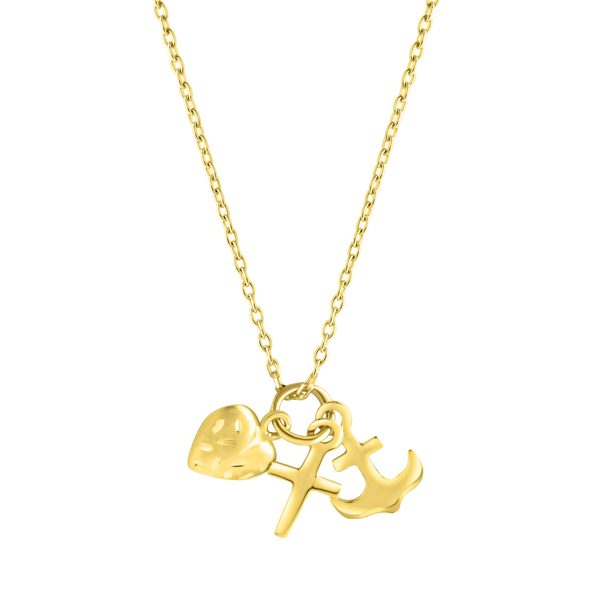 Fascination by Ellen K. Anh&auml;nger mit Kette 375/- Gelbgold Glaube,Liebe,Hoffnung - Bild 1