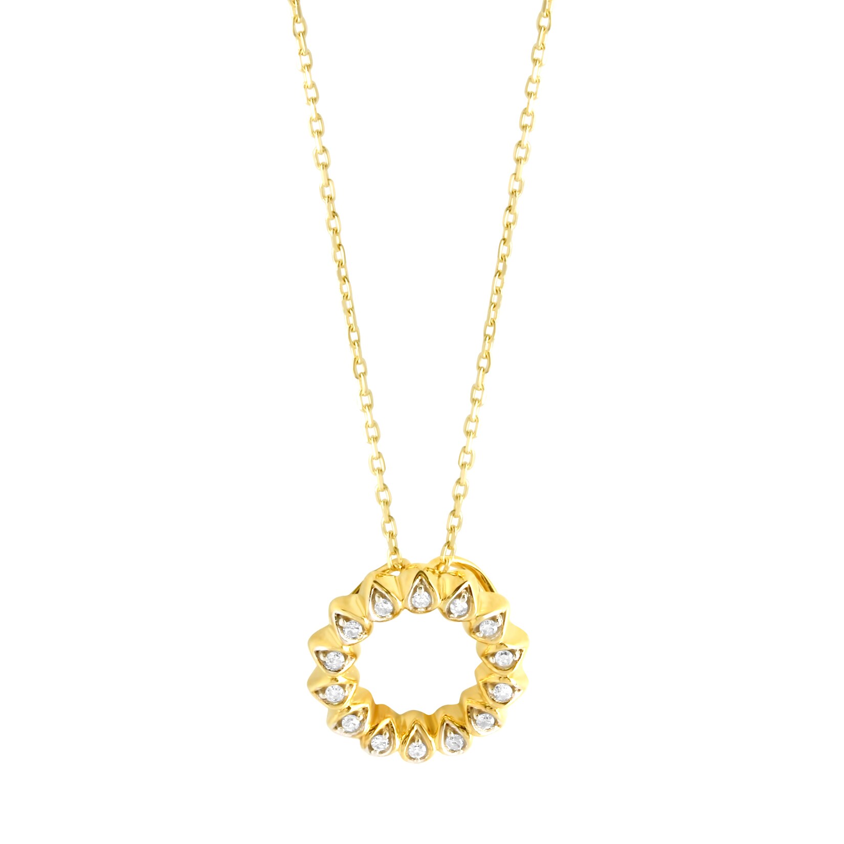 Diamonds by Ellen K. Halskette Gold 375 zweifarbig mit 14x Diamant zus. 0,10ct. | 04006046381918