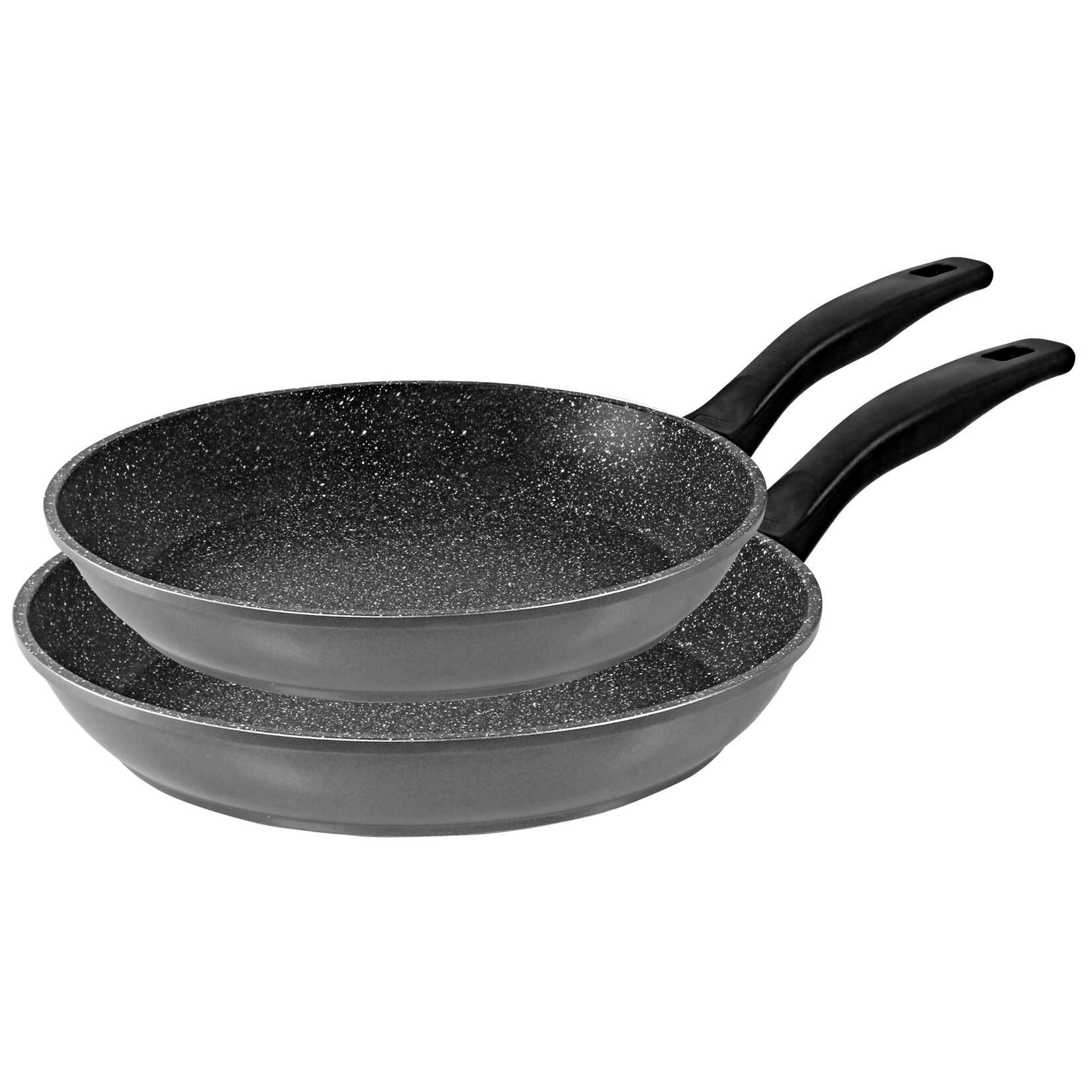 Stoneline Pfannenset 2 teilig, 20/28 cm, Antihaft beschichtete Pfanne mit echten Steinpartikeln, Pfanne Induktion und backofengeeignet, …