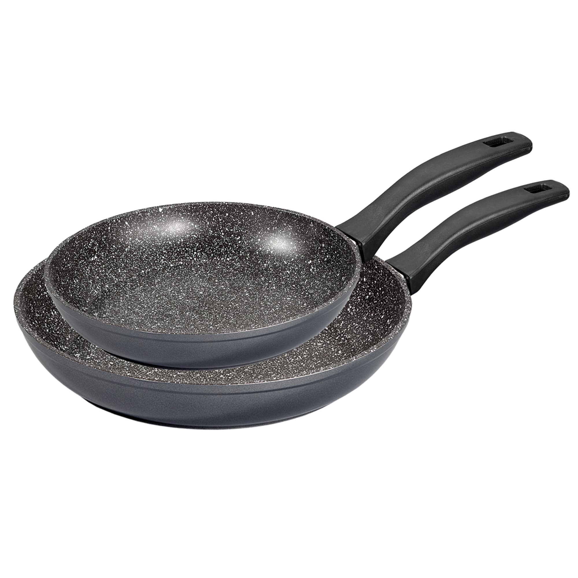 Stoneline Pfannenset 2 teilig, 20/26 cm, Antihaft beschichtete Pfanne mit echten Steinpartikeln, Pfanne Induktion und backofengeeignet, grau, zum &Ouml;l und Fett freiem Braten - Bild 1