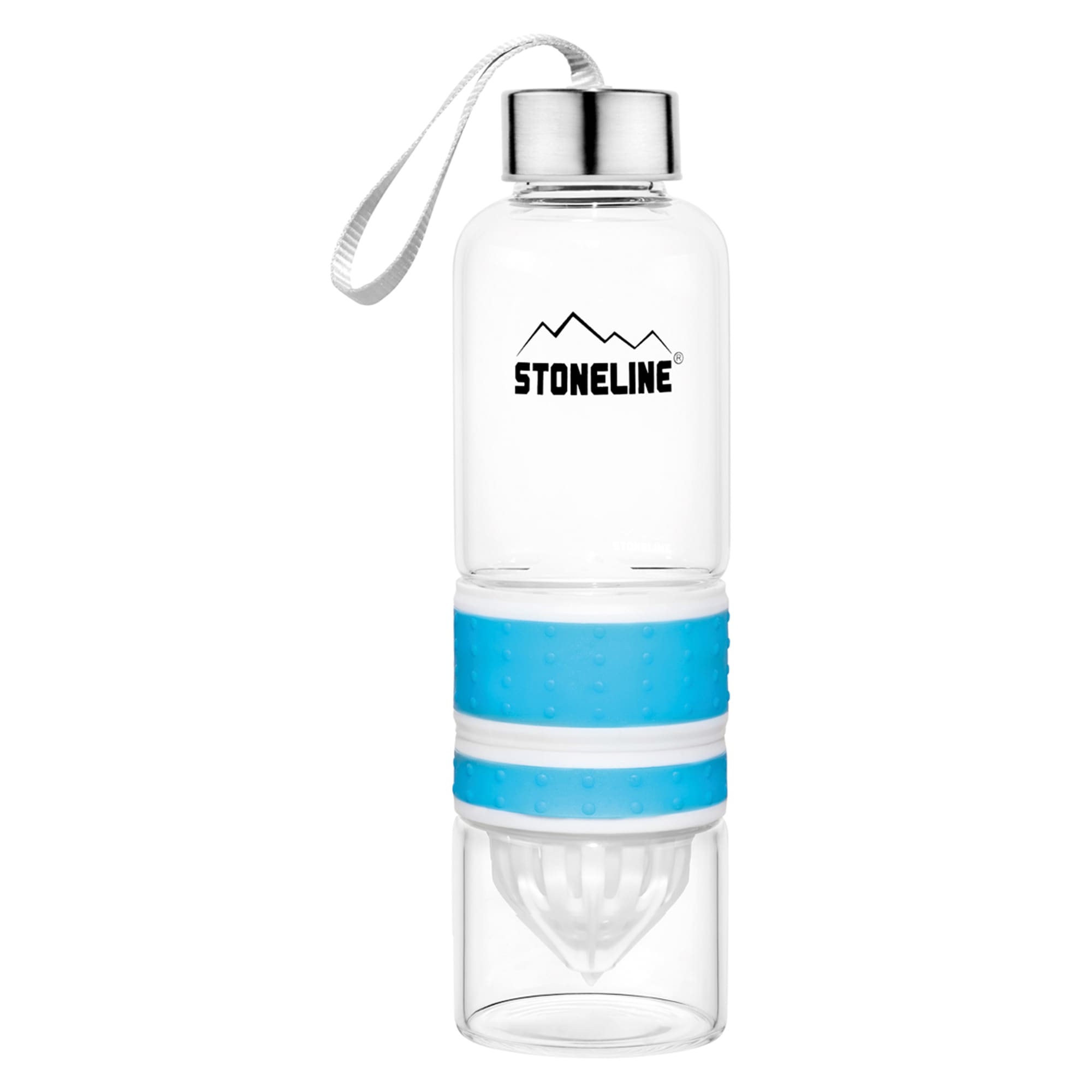 STONELINE 2 in 1 Trinkflasche mit Saftpresse, 550 ml, blau - Bild 1