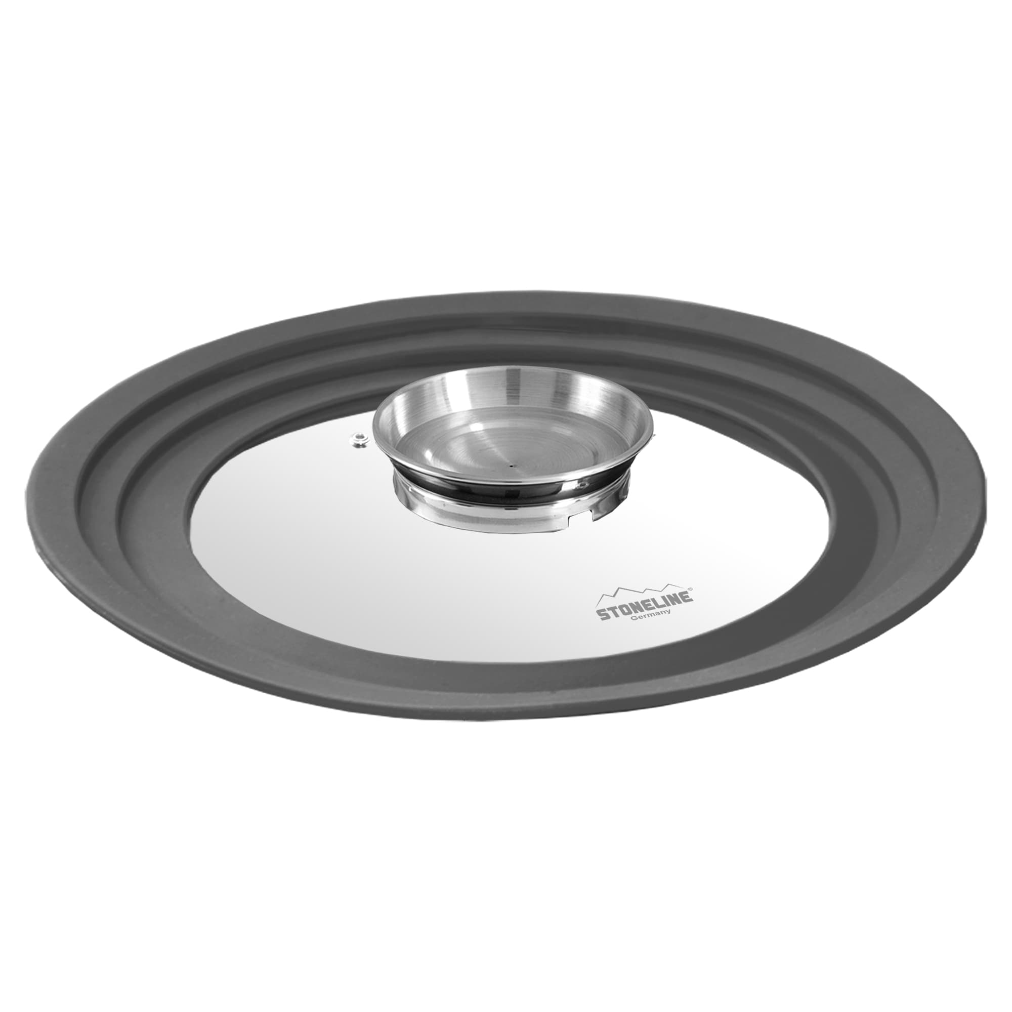 STONELINE&reg; Universal Glasdeckel, mit Silikonrand & Aromaknauf f&uuml;r einen Durchmesser von 24/26/28 cm - Bild 1