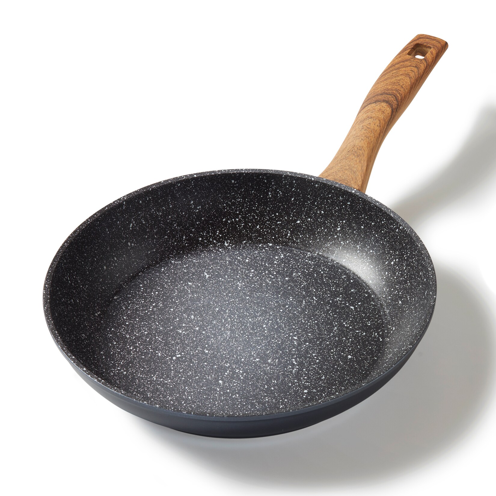 STONELINE Back to Nature Bratpfanne 28 cm, Made in Germany, antihaft beschichtete Pfanne mit echten Steinpartikeln, alle Herdarten inkl. Induktion, fettfreies Braten