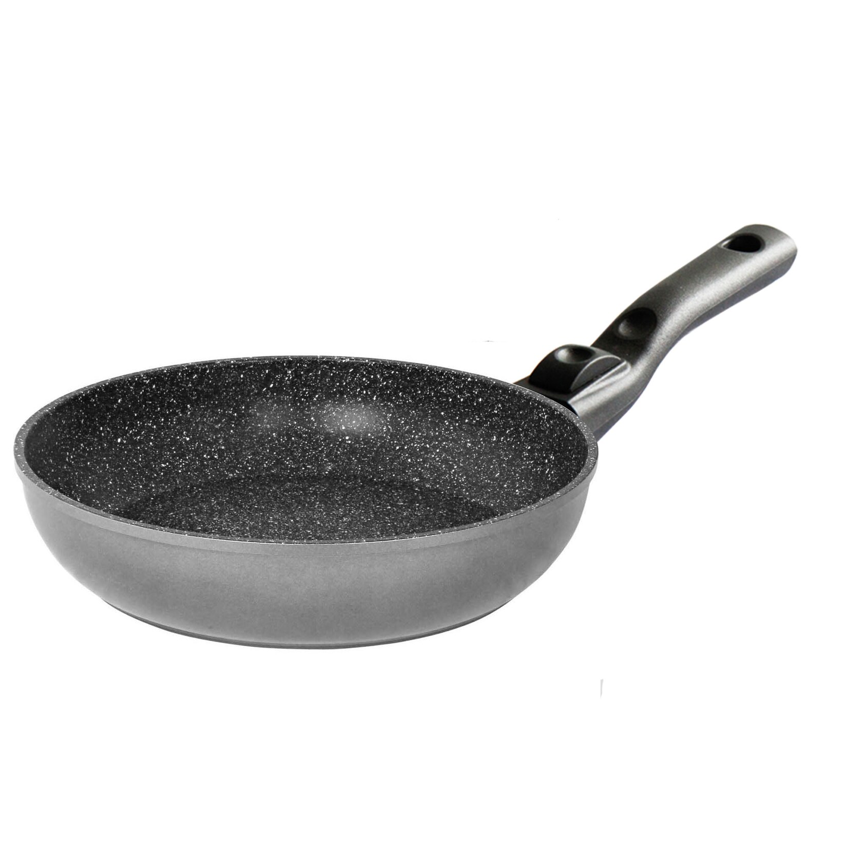 Stoneline Flex Made in Germany Schmorpfanne 28 cm, hoher Rand, mit abnehmbarem Griff, hohe Pfanne für öl- und fettfreies Braten, antihaft …