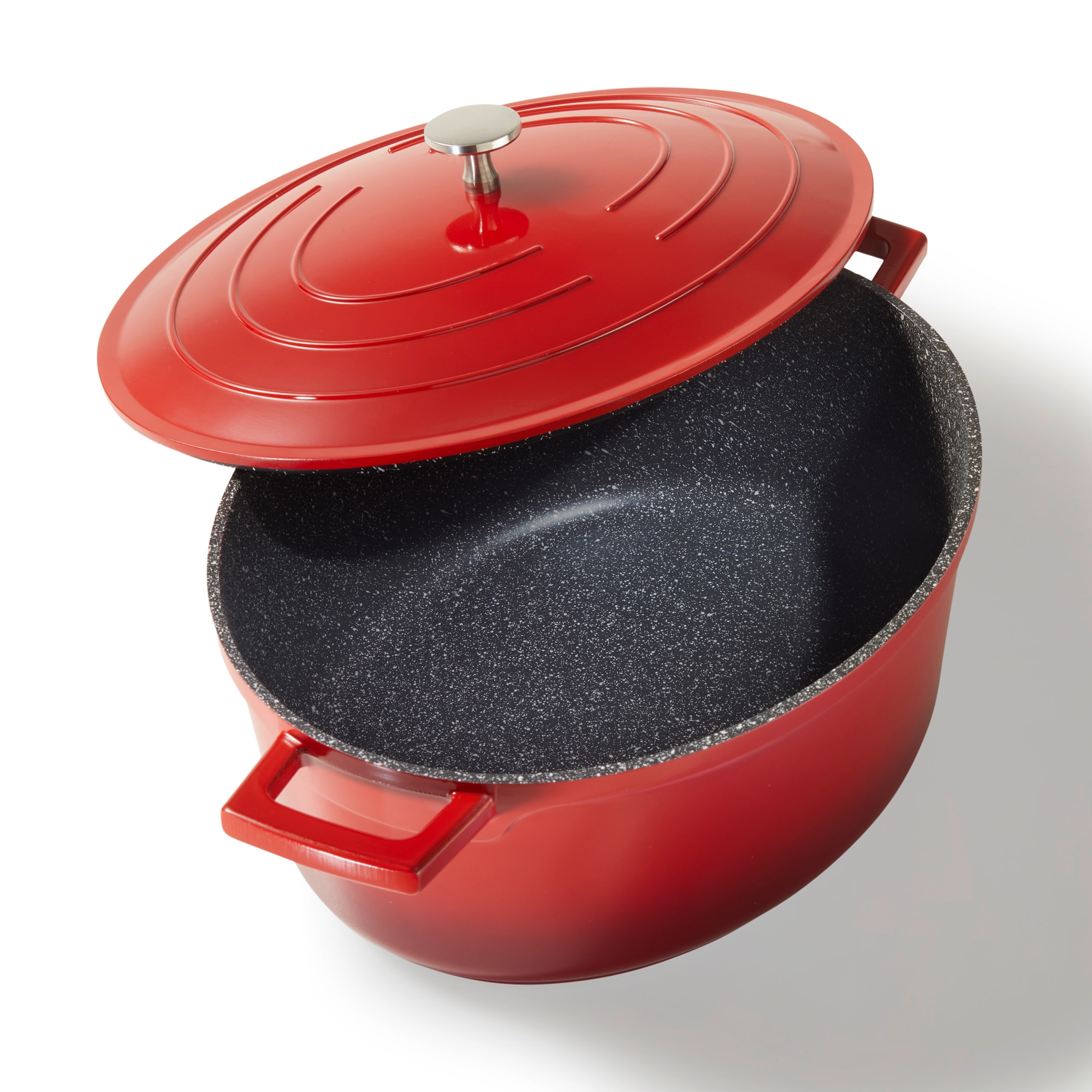 STONELINE&reg; Gourmet Br&auml;ter 32x25 cm mit Deckel, Backofen und Induktion geeignet, Antihaft, kirschrot - Bild 1