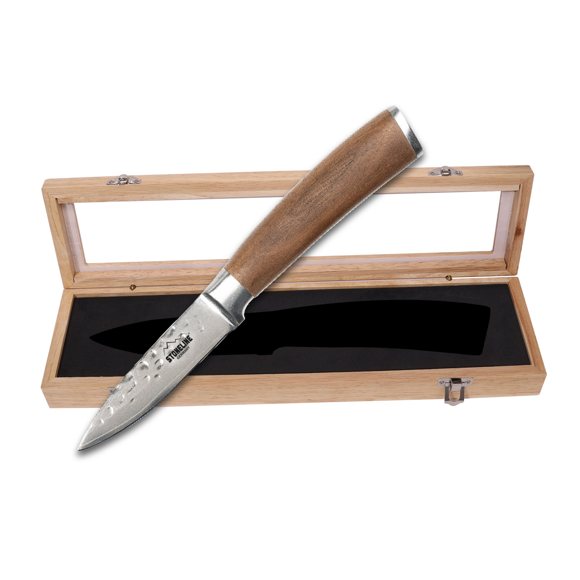 STONELINE&reg; Hammerschlag Sch&auml;lmesser 20 cm, aus Damaszenerstahl - Bild 1