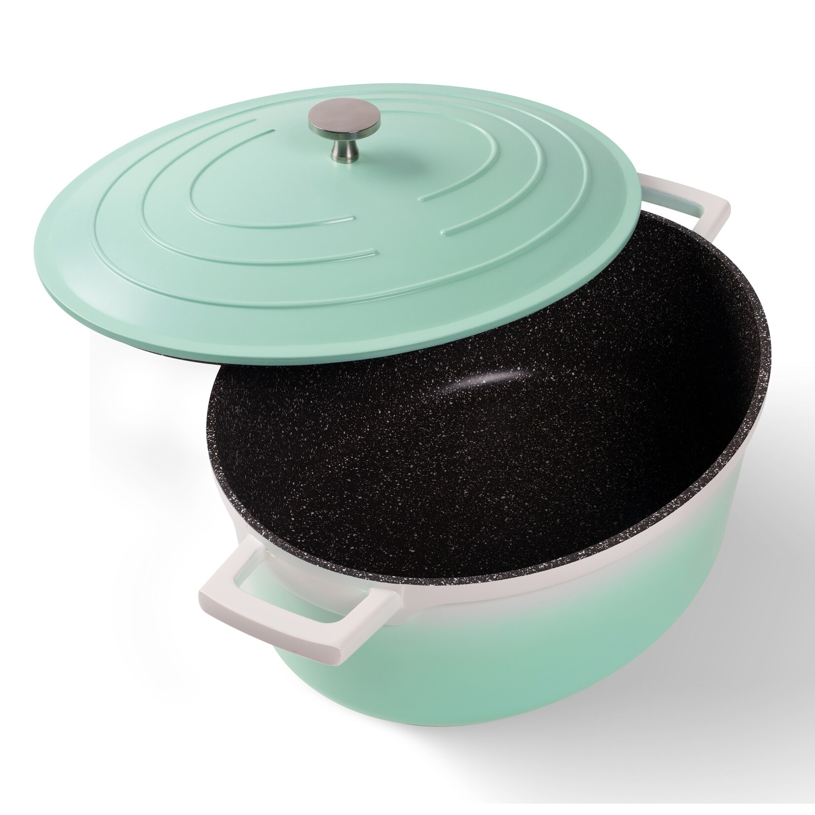 STONELINE Mint Gourmet Bräter 32x25 cm mit Deckel, Backofen und Induktion geeignet, Antihaft