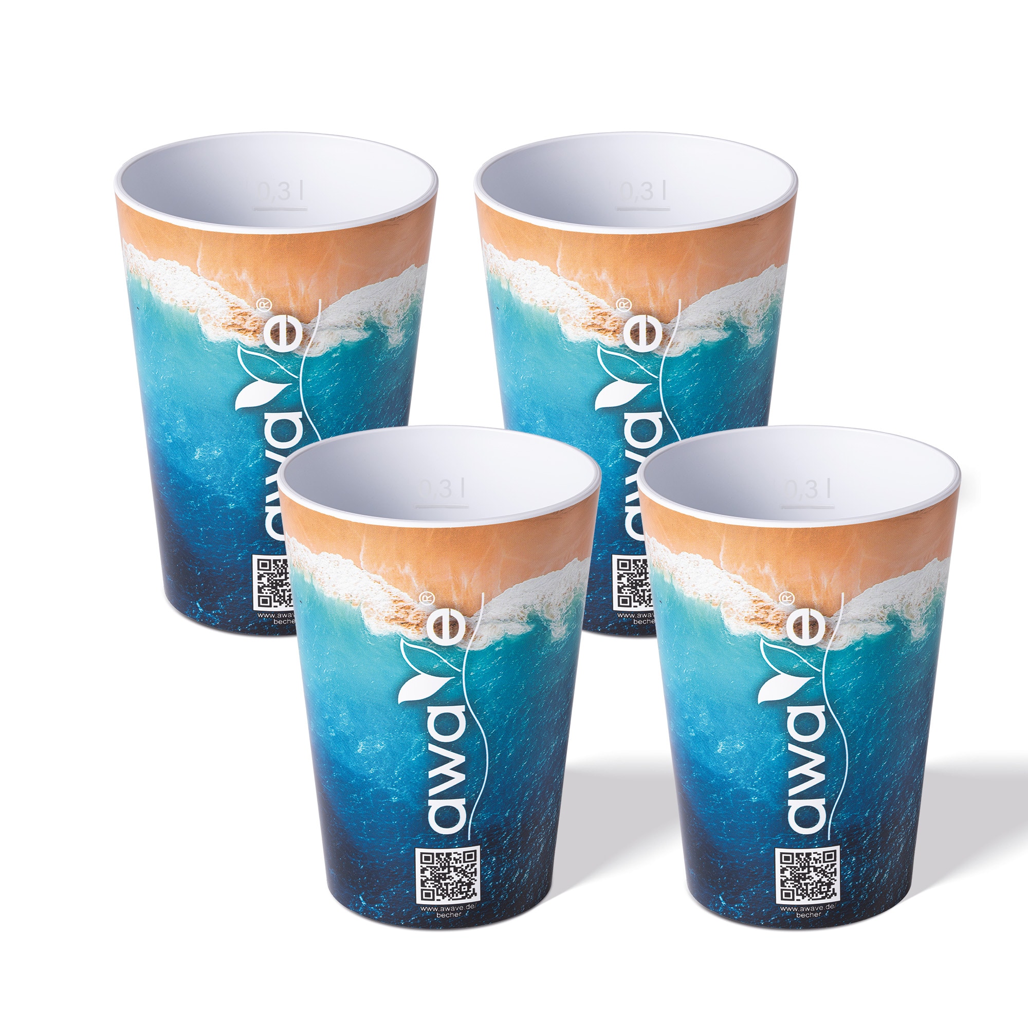 Festival Becher Set 4-teilig aus rPET - Bild 1