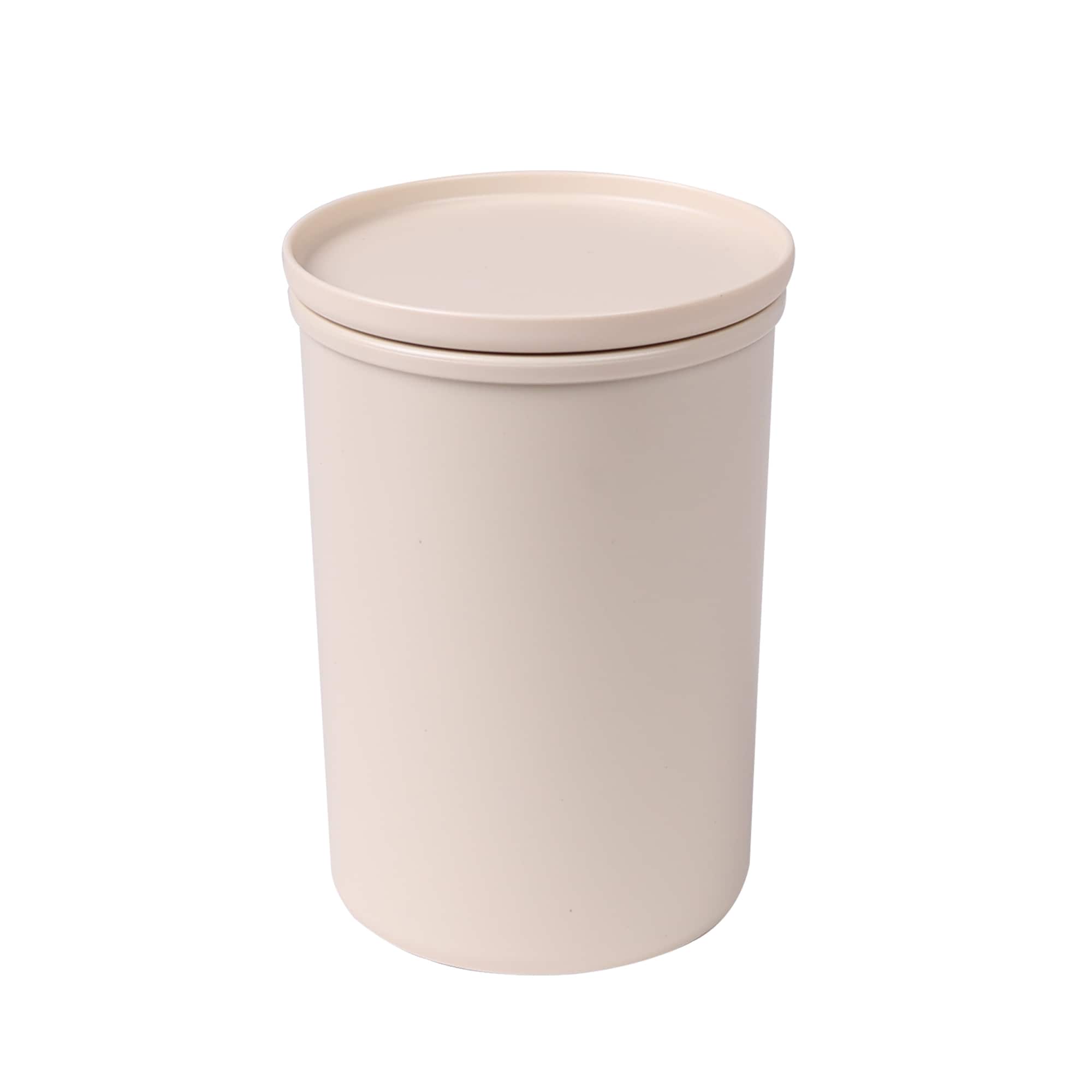 Frischhaltedose rund mit Deckel, luftdicht, 1.000 ml, Natur - Bild 1