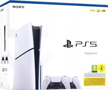 Sony PlayStation 5 Slim Konsole - Disc Version + 2 PS5 DualSense&trade; Wireless Controller - Bild 1
