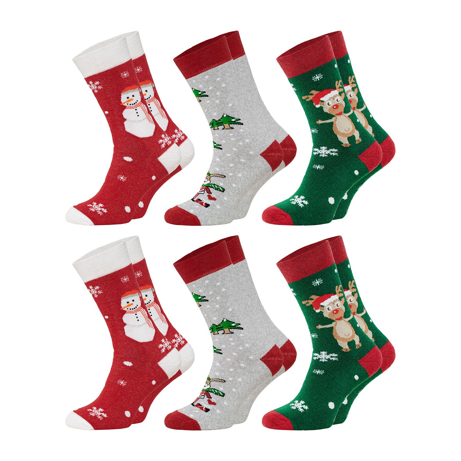 Chili Lifestyle Thermosocken Xmas super warm 6 Paar Weichbund Baumwolle | 04032071890156