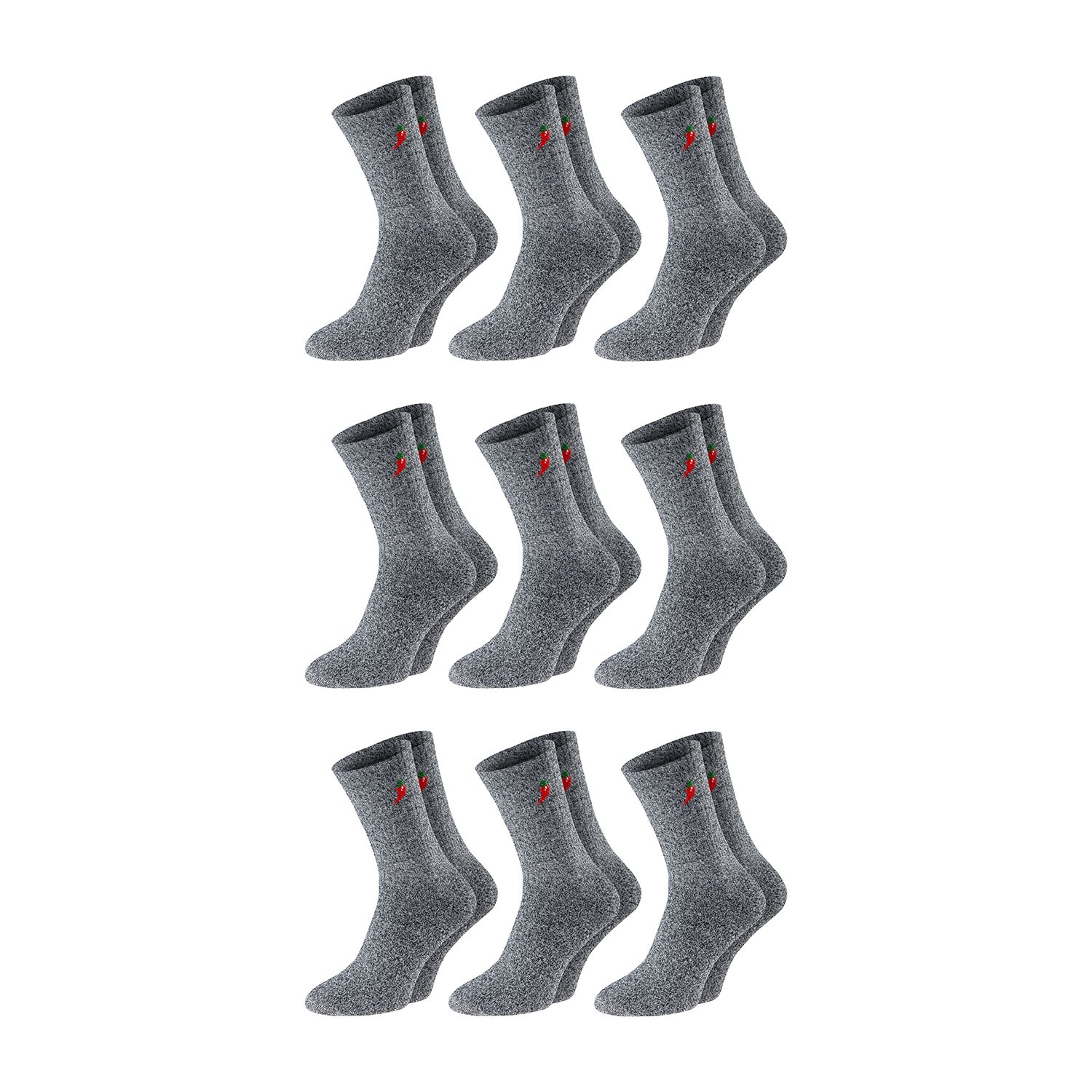 Chili Lifestyle Trekking Socken gepolstert 9 Paar Baumwolle | 04032071200399