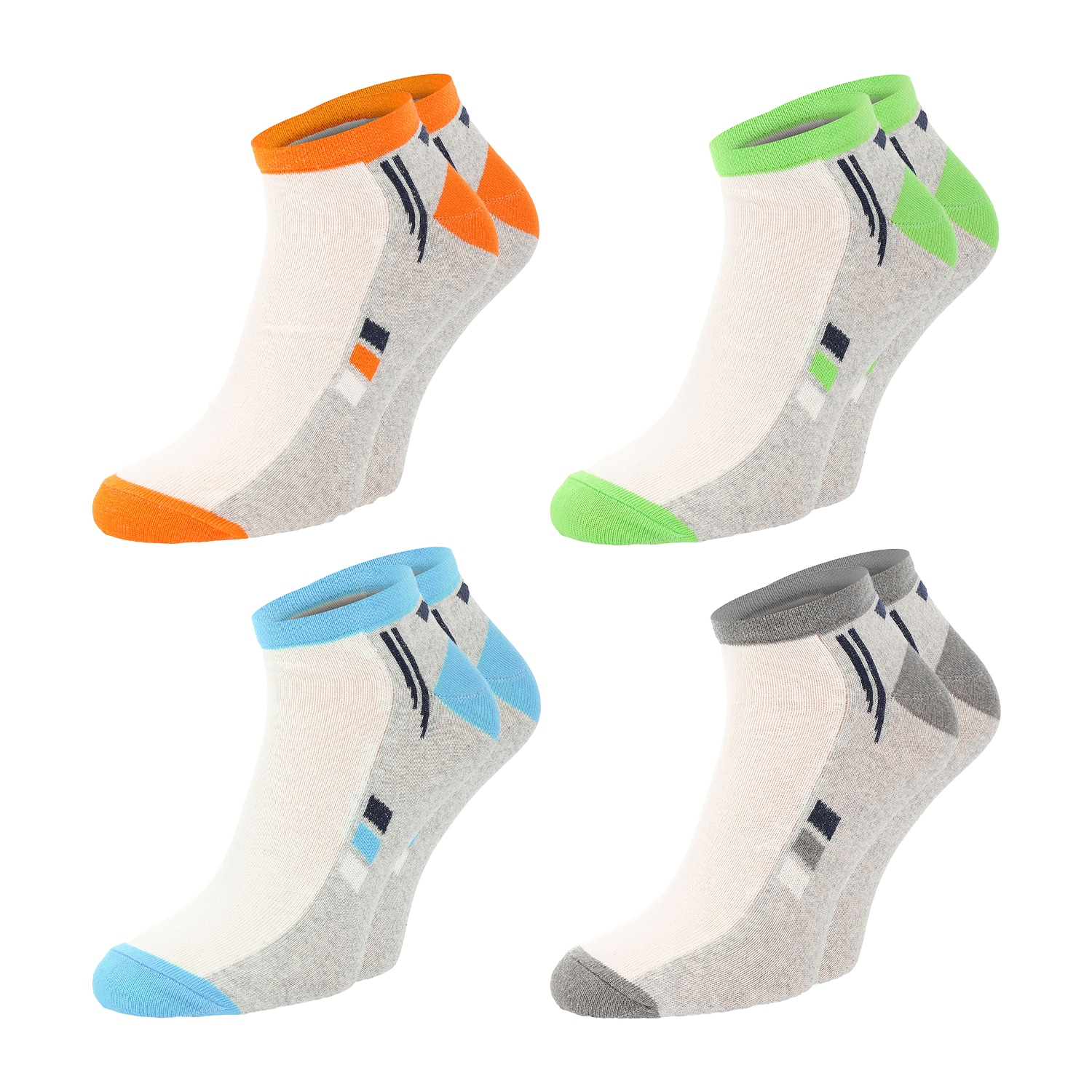 Chili Lifestyle SUMMER COLOR Sneaker Socken 4 Paar Baumwolle Weichbund - Bild 1