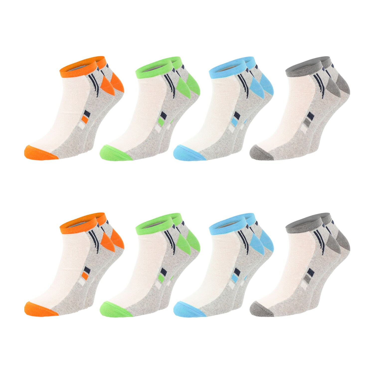 Chili Lifestyle Sneaker Socken SUMMER COLOR 8 Paar Baumwolle Weichbund | 04032071656035