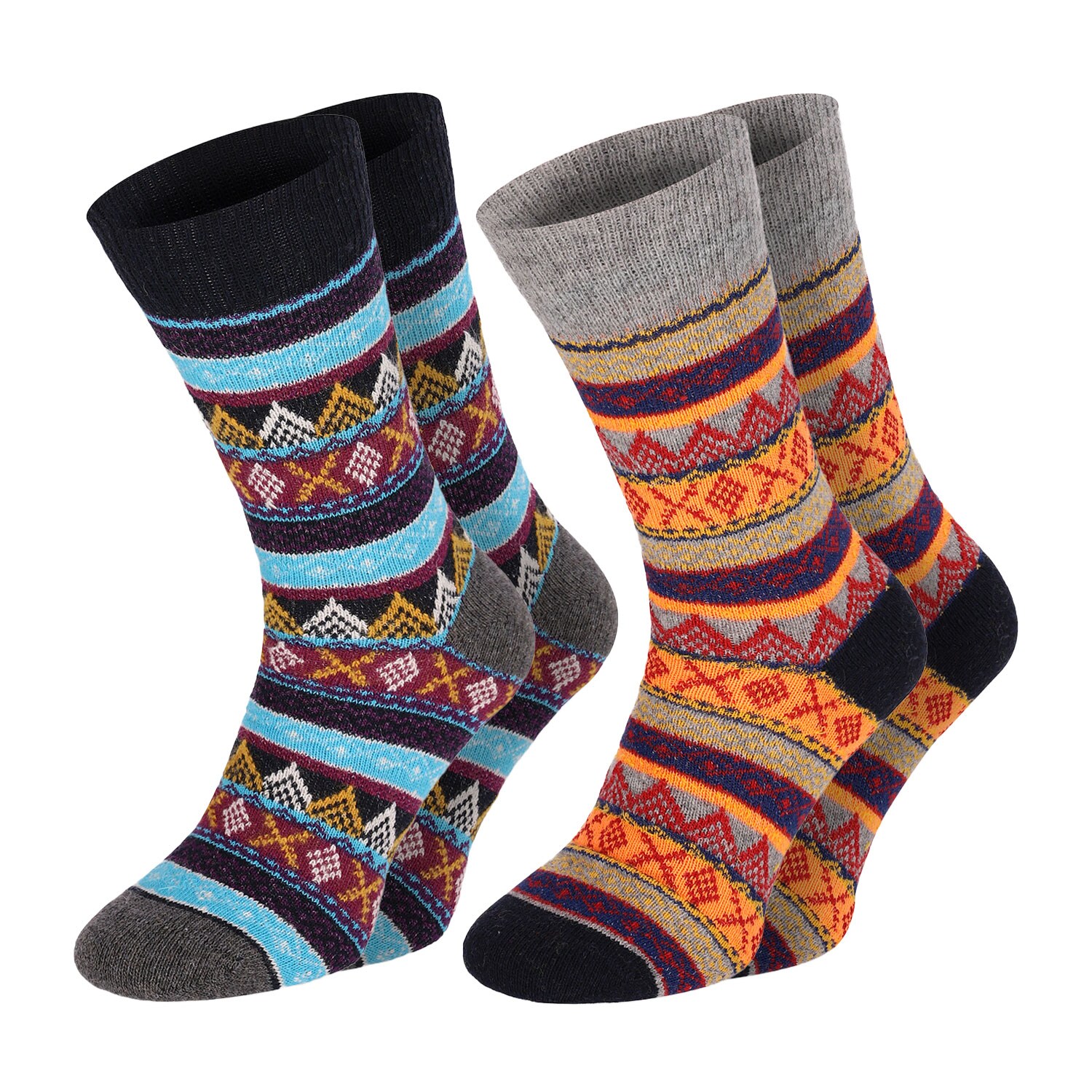 Chili Lifestyle Wollsocken COLOR 2 Paar super warm Schafwolle Winter - Bild 1