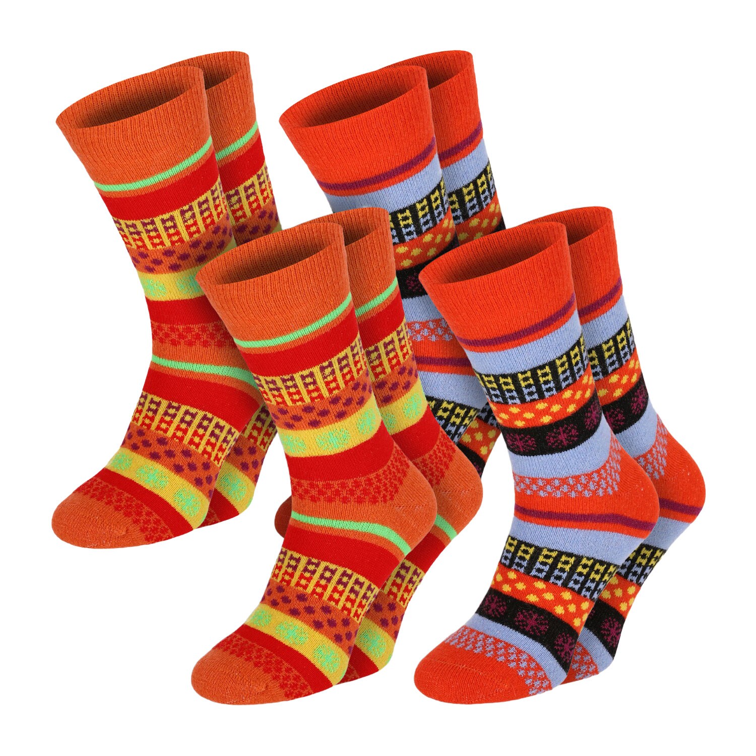 Chili Lifestyle Wollsocken FASHION super warm 4 Paar Schafwolle Winter | 04032071096138