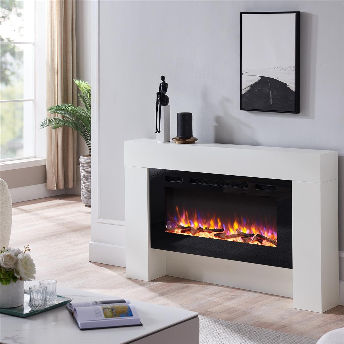 BALDERIA Elektrokamin  Herkules – Standkamin, Heizung 2000 W, weiss | 04260672443147