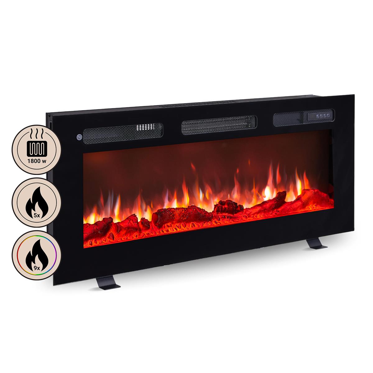 BALDERIA Elektrokamin  Leif 40 - Stand, Wand, Einbau, Heizung 1800 W - Bild 1