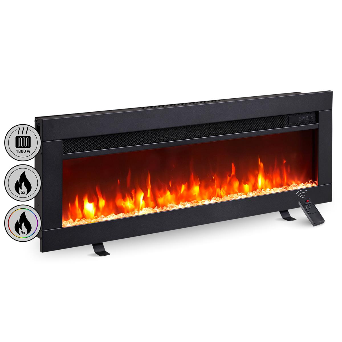 BALDERIA Elektrokamin Agnes 36 - Stand, Wand, Einbau, Heizung 1800 W - Bild 1