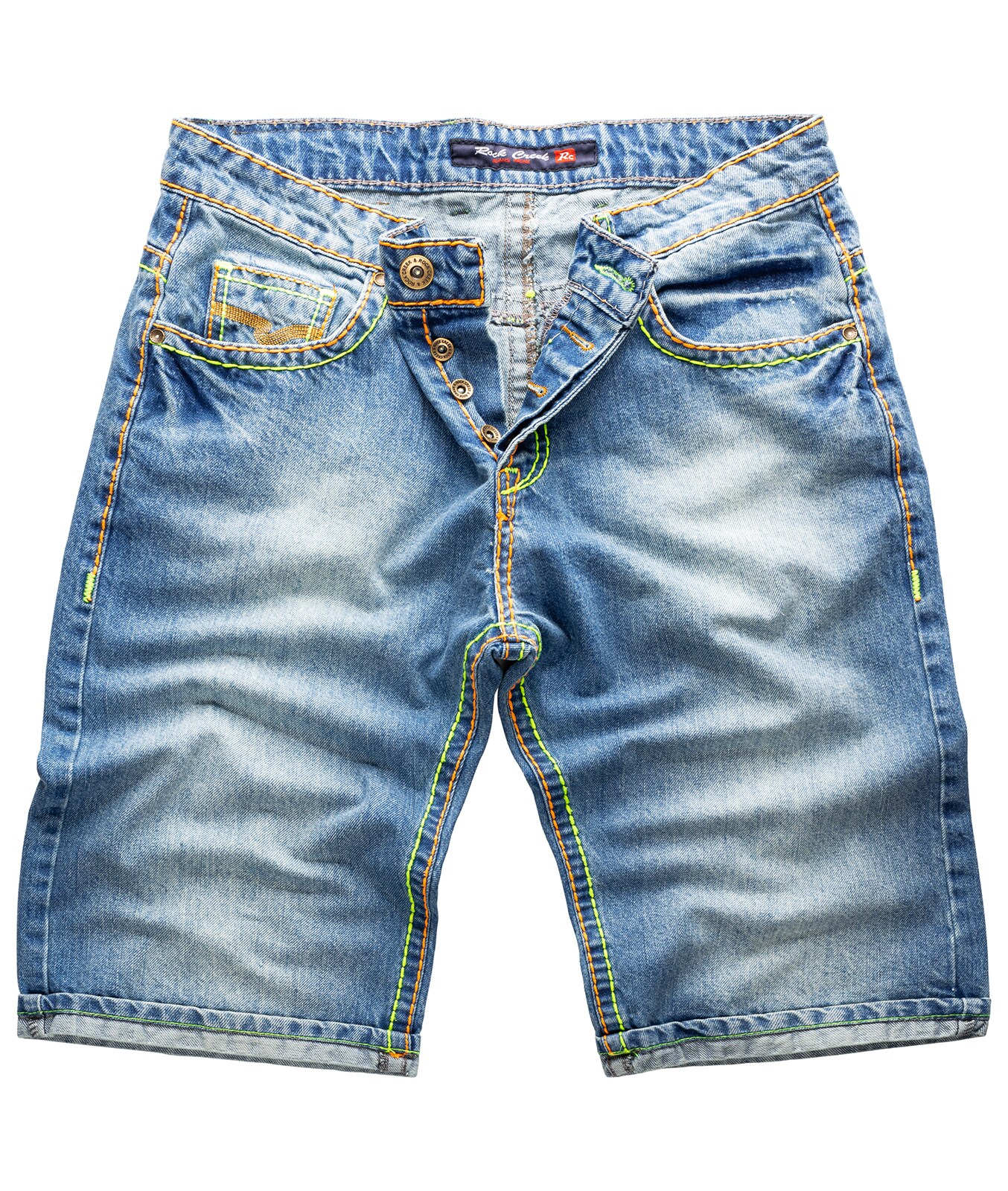 Rock Creek Shorts Jeansshorts dicke Naht Regular Fit