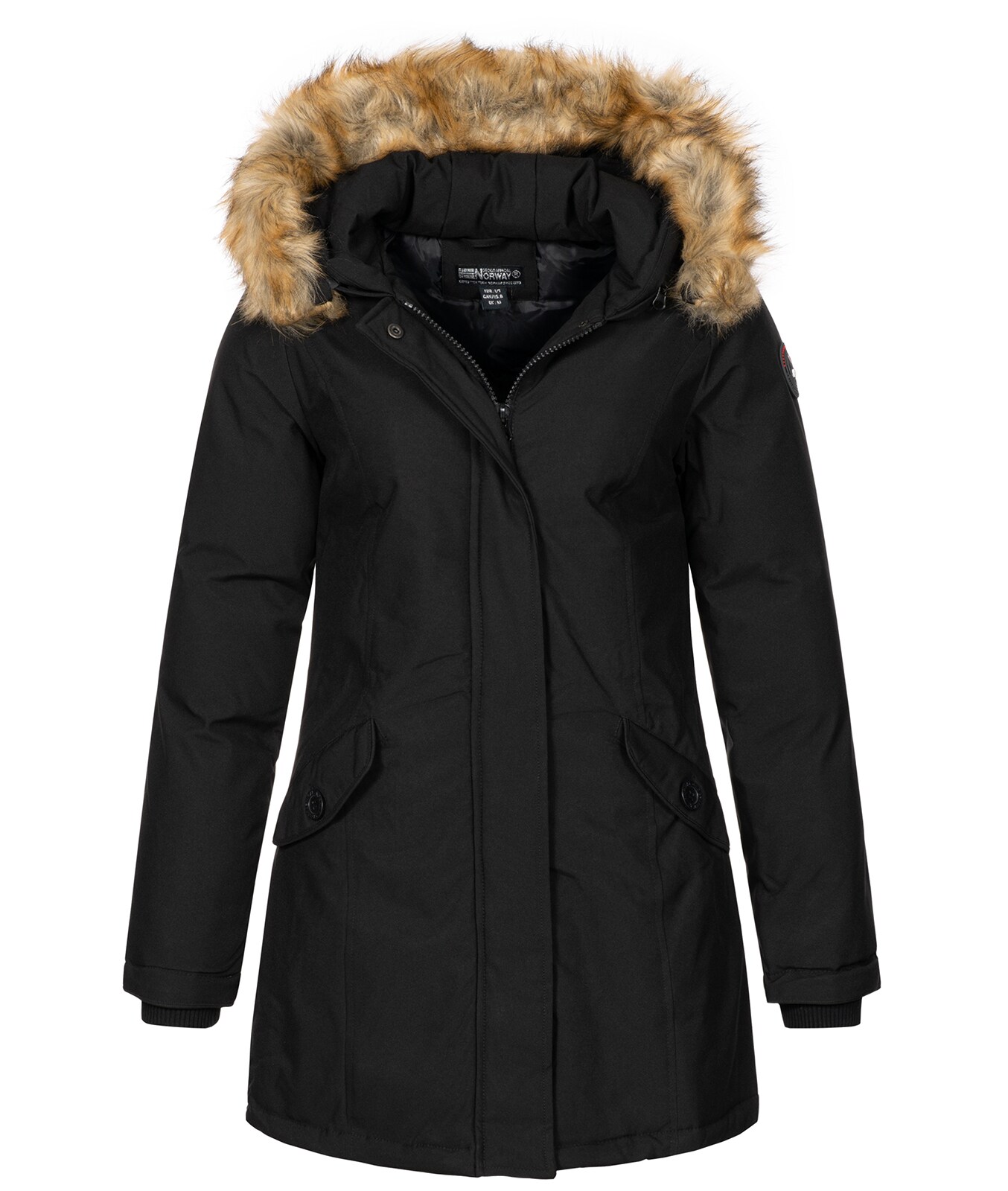 Geographical Norway Winterjacke Mantel mit Kapuze Regular Fit