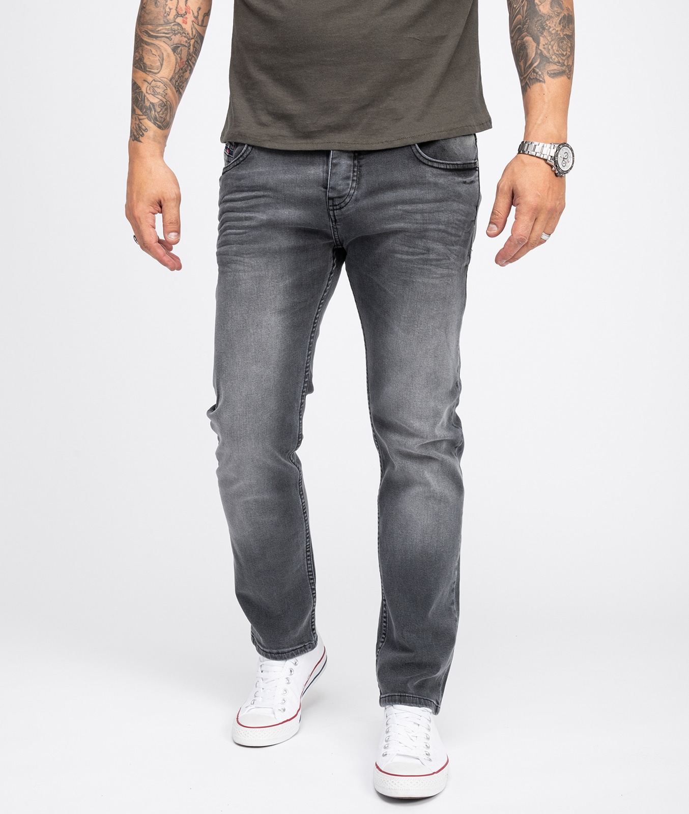 Rock Creek Jeans Regular Fit Used-Look - Bild 1