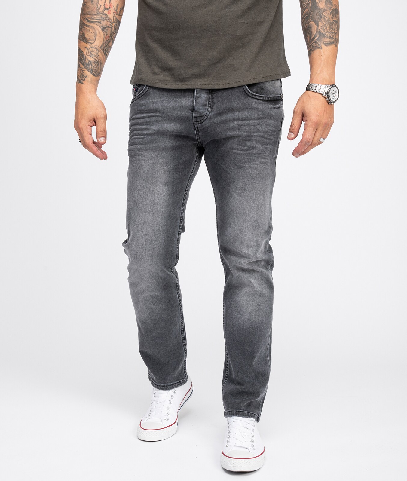 Rock Creek Jeans Regular Fit Used-Look