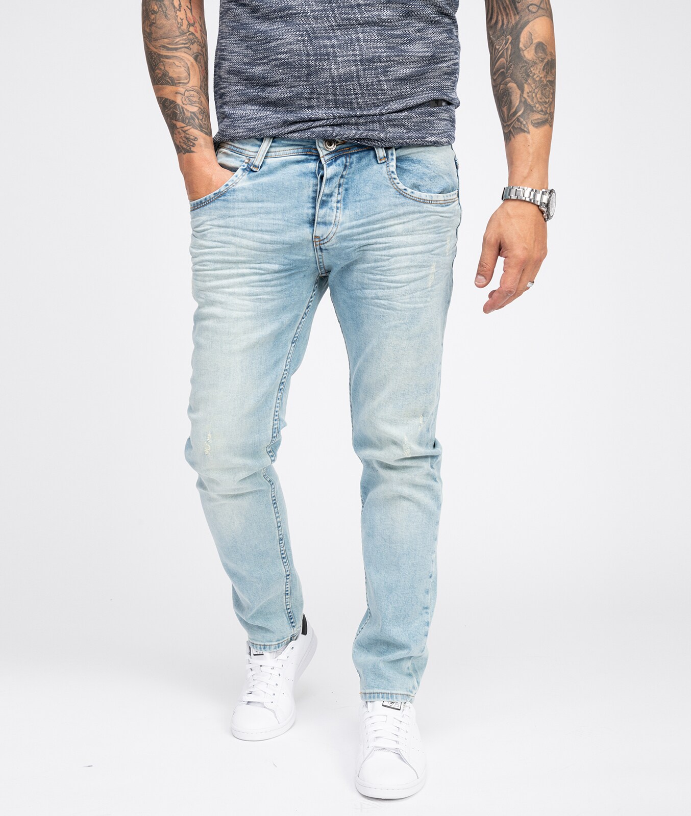 Rock Creek Jeans Regular Fit Used-Look