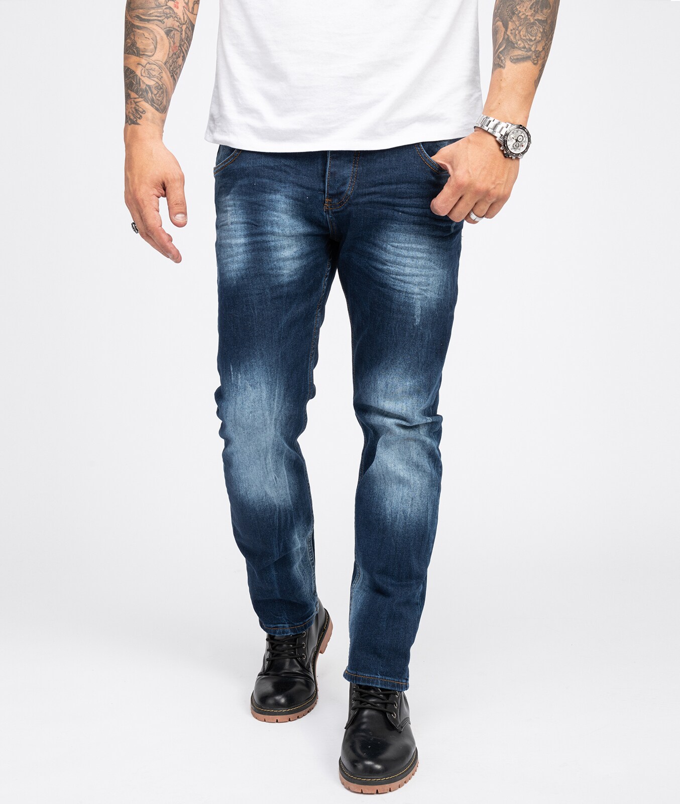 Rock Creek Jeans Regular Fit Used-Look