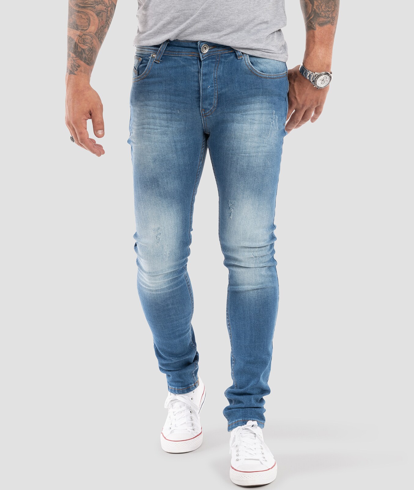 Rock Creek Jeans Slim Fit Hellblau - Bild 1
