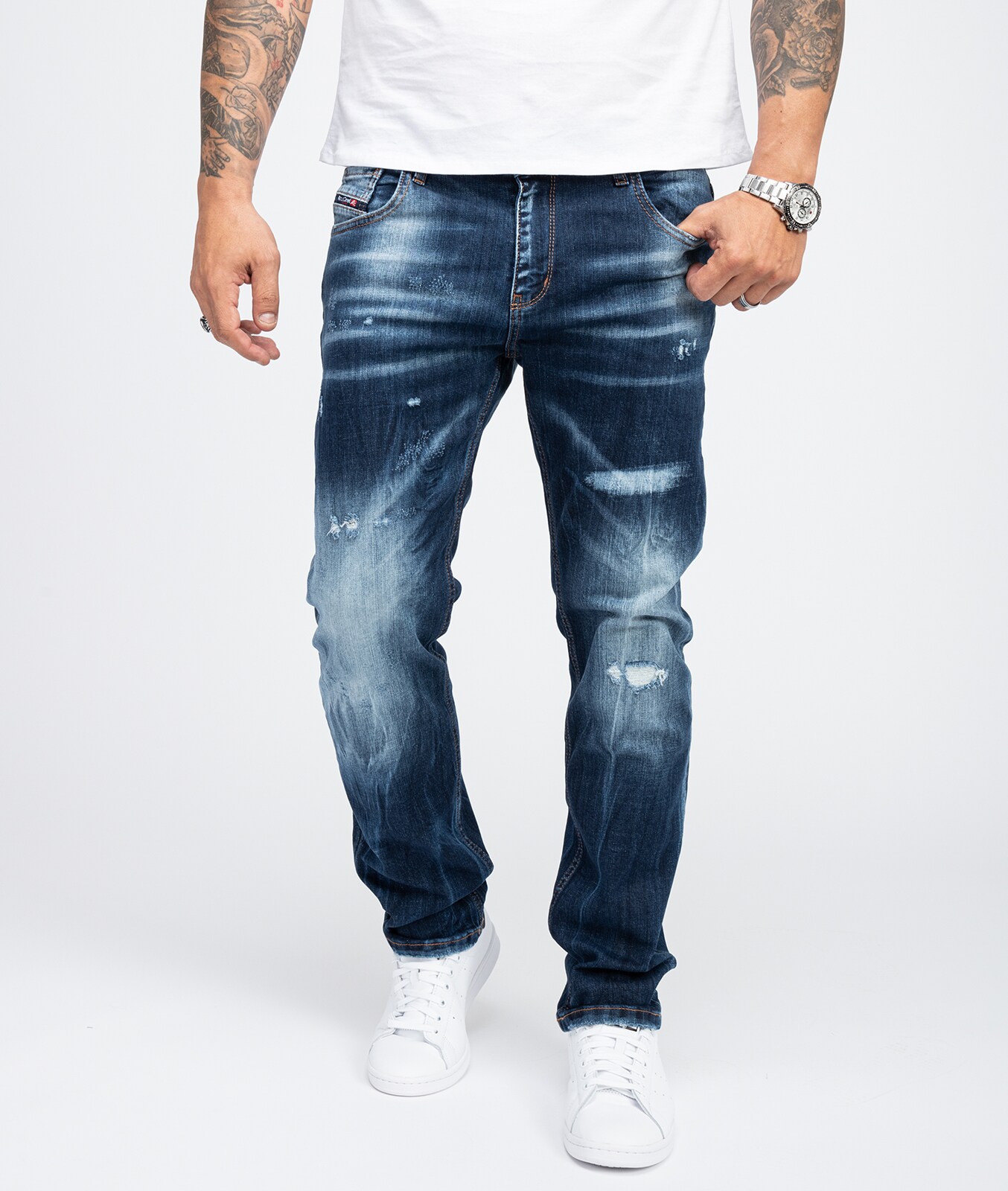 Rock Creek Jeans Regular Fit Used-Look - Bild 2