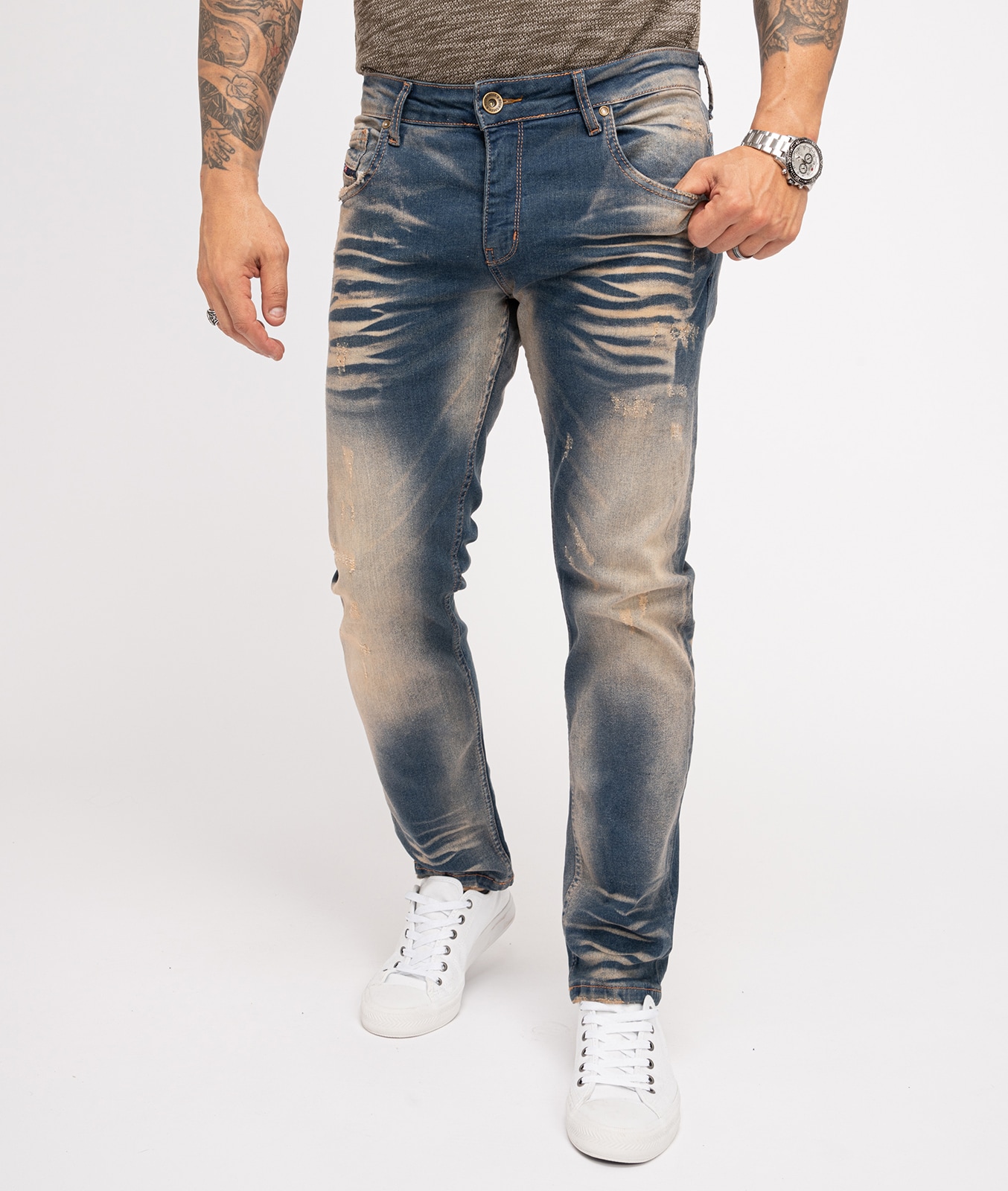 Rock Creek Jeans Regular Fit Laser-Effekt - Bild 1