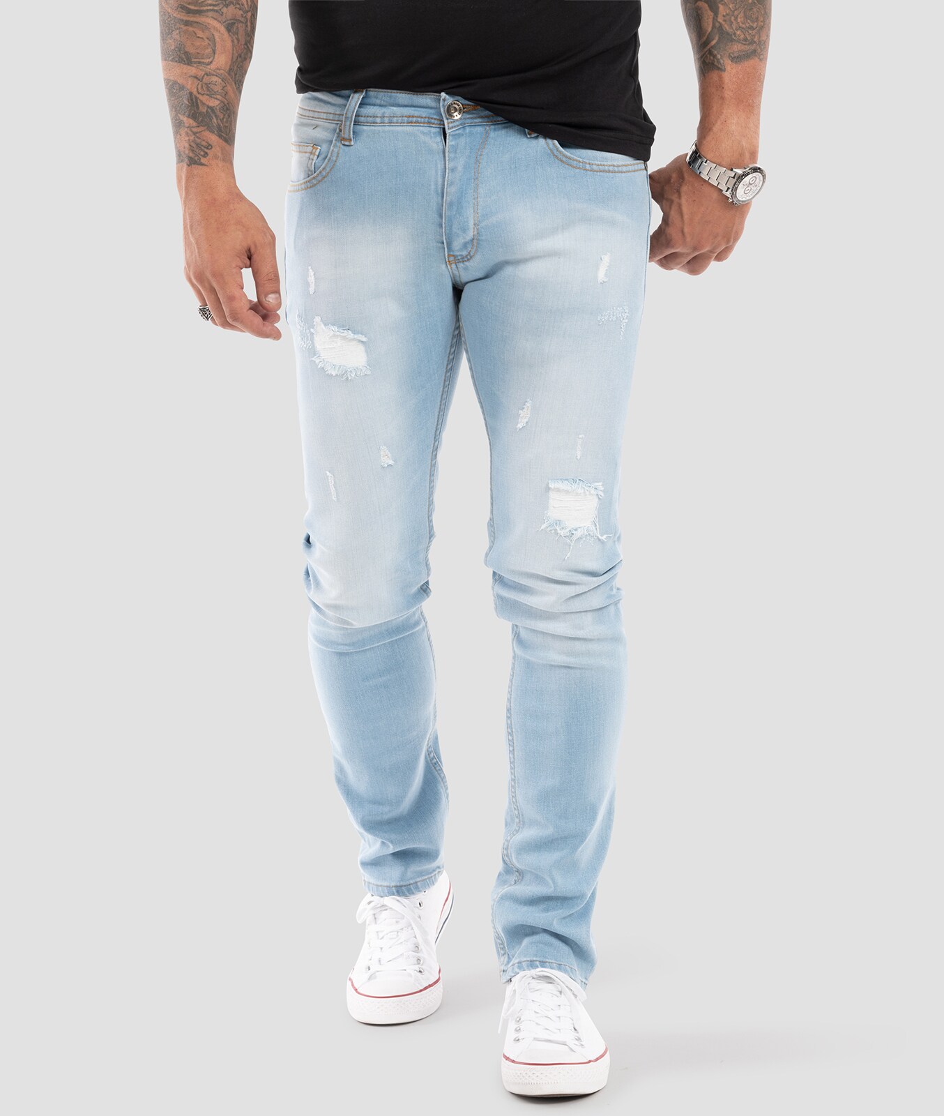 Rock Creek Jeans Slim Fit Hellblau - Bild 1