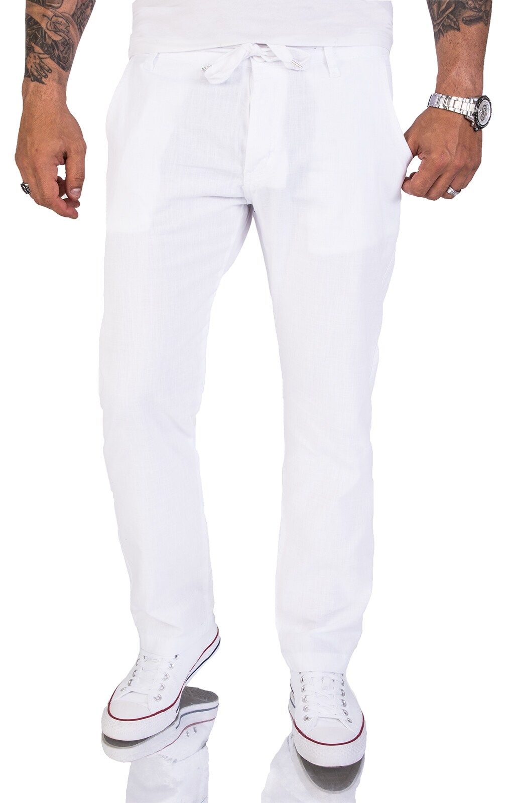 Rock Creek Stoffhose Leinen Hose Regular Fit