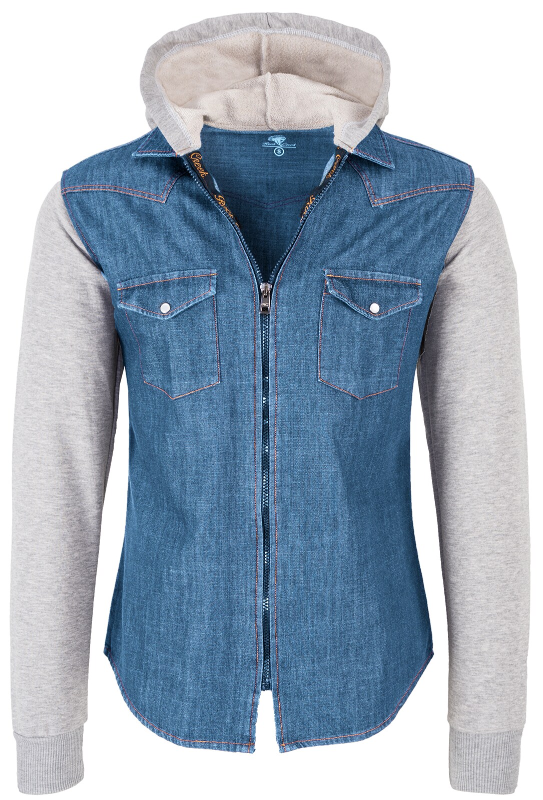 Rock Creek Hemd Jeanshemd mit Kapuze Regular Fit - Bild 1