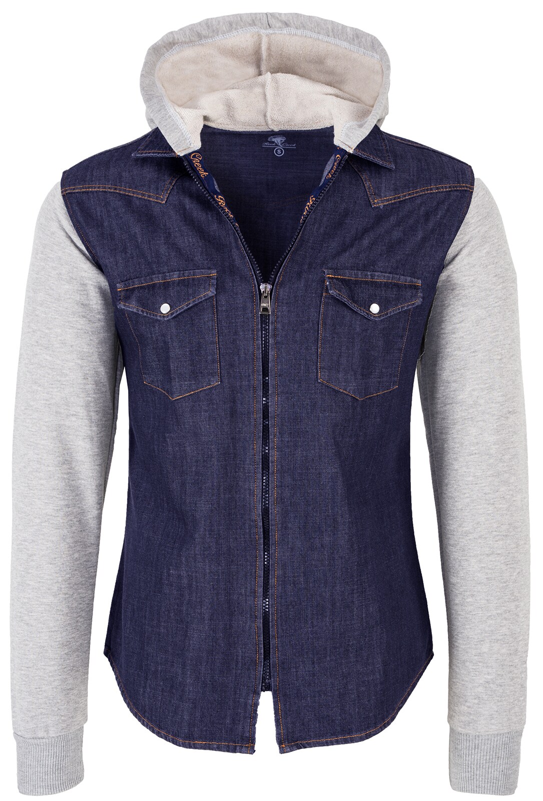 Rock Creek Hemd Jeanshemd mit Kapuze Regular Fit