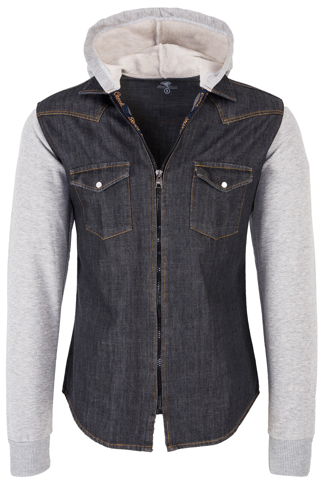 Rock Creek Hemd Jeanshemd mit Kapuze Regular Fit