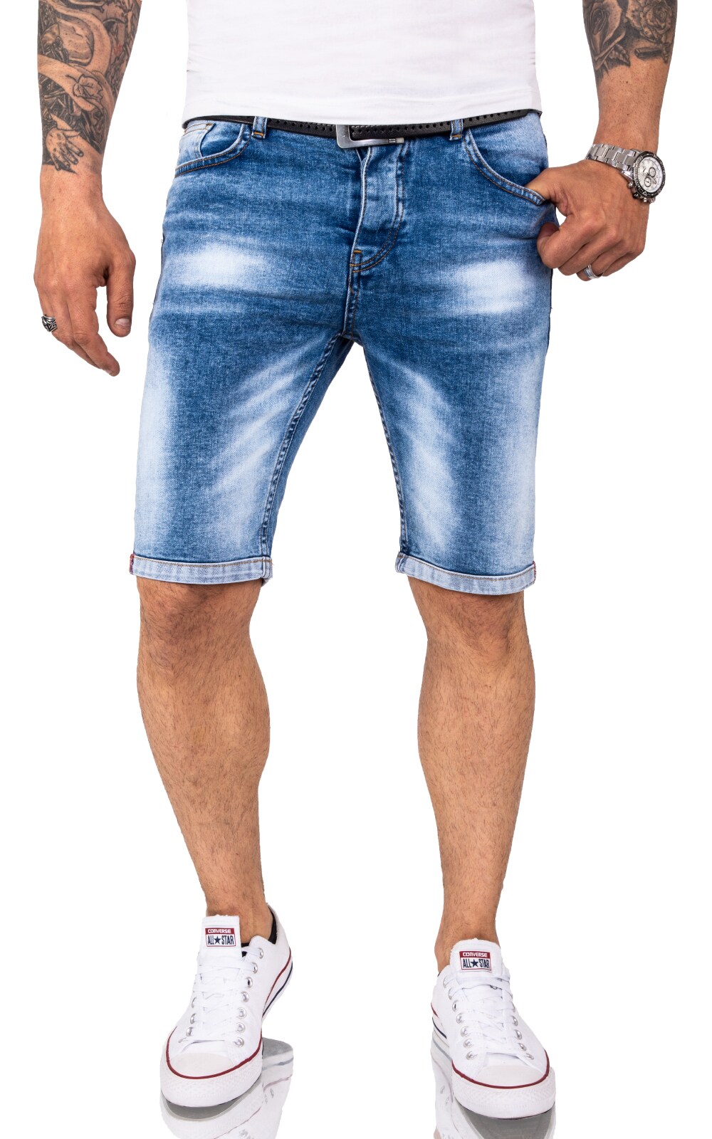 Rock Creek Shorts Jeansshorts Blau Regular Fit