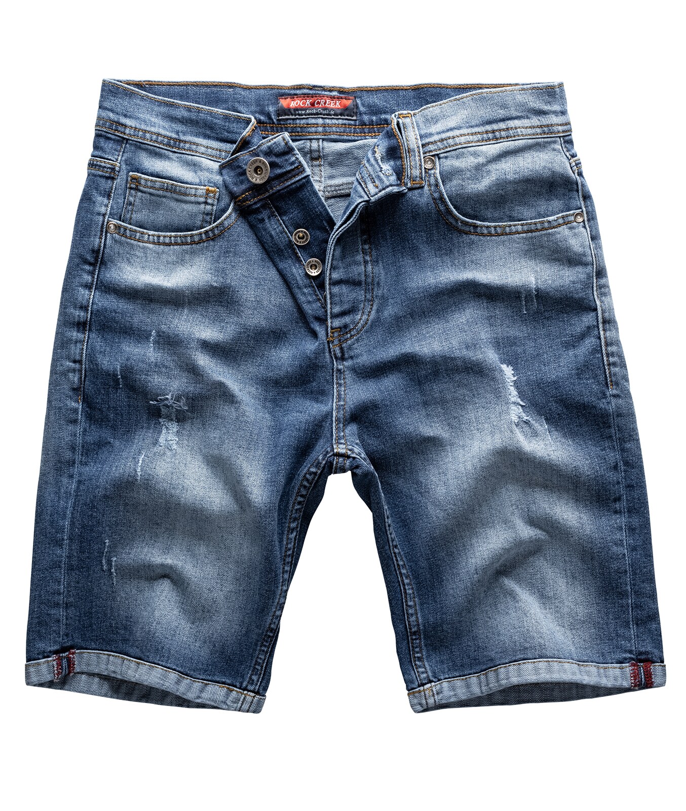 Rock Creek Shorts Jeansshorts Blau Regular Fit