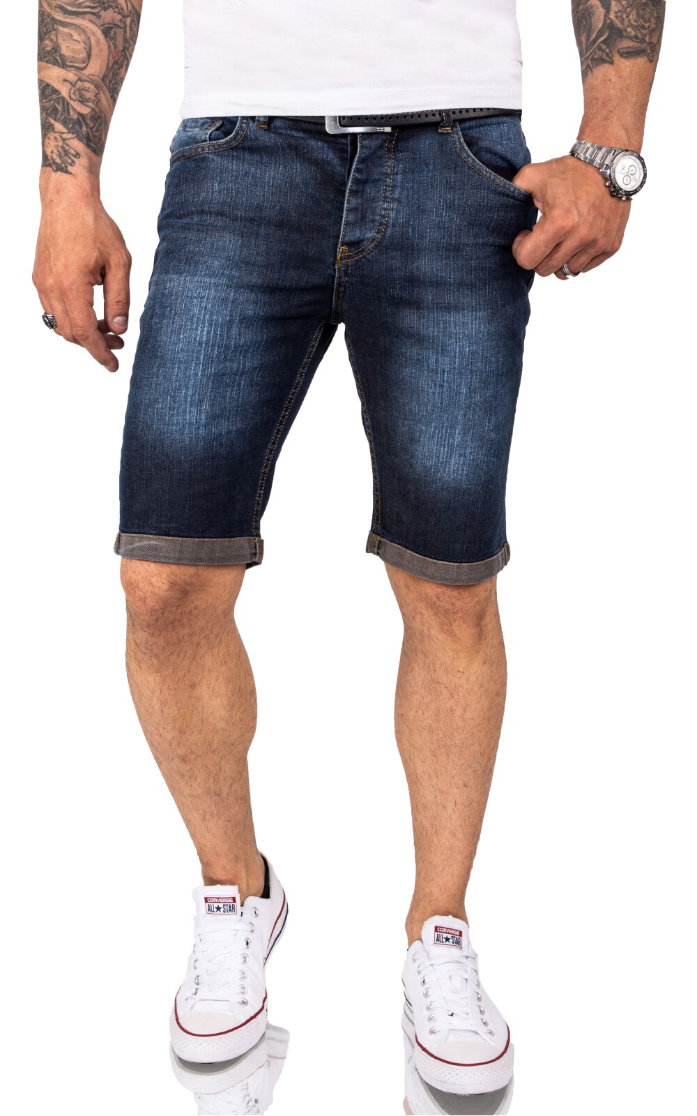 Rock Creek Shorts Jeansshorts Dunkelblau Regular Fit - Bild 1