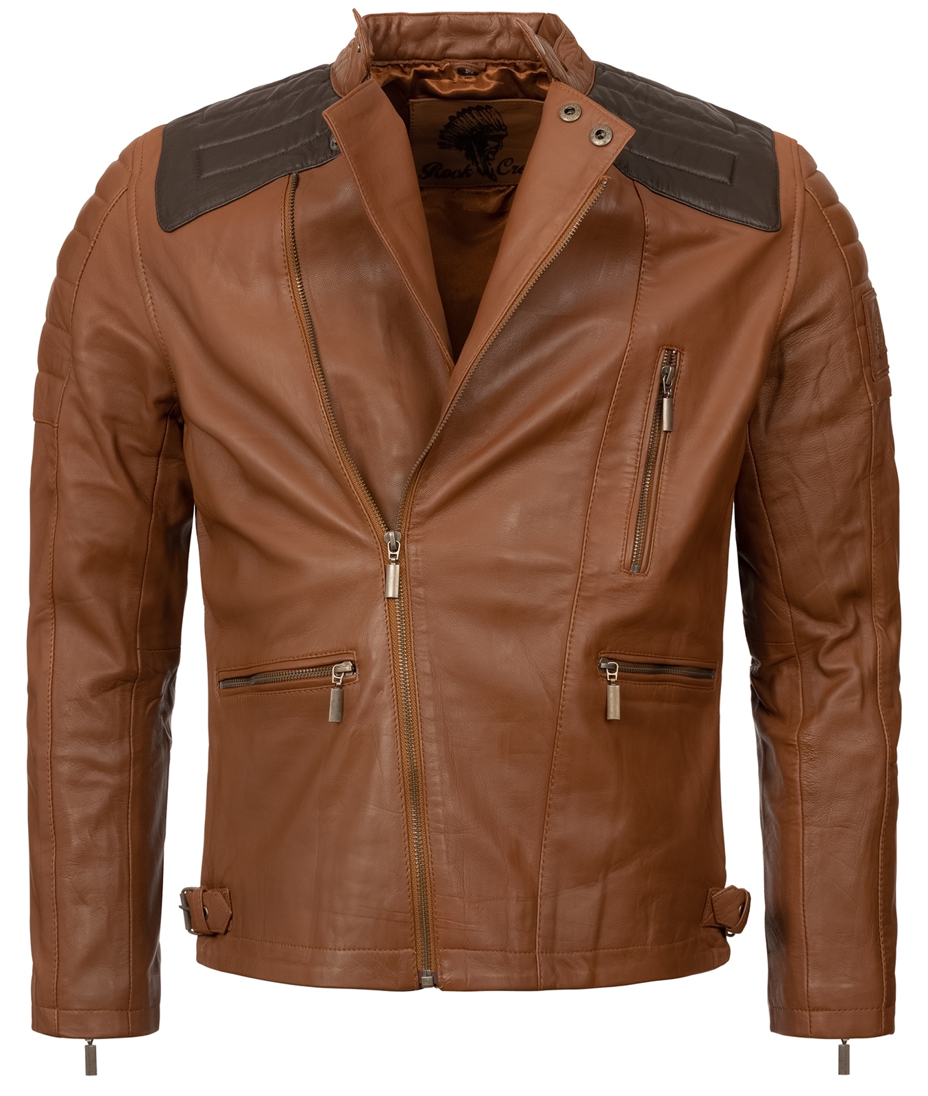 Rock Creek Lederjacke Biker-Style Regular Fit - Bild 1