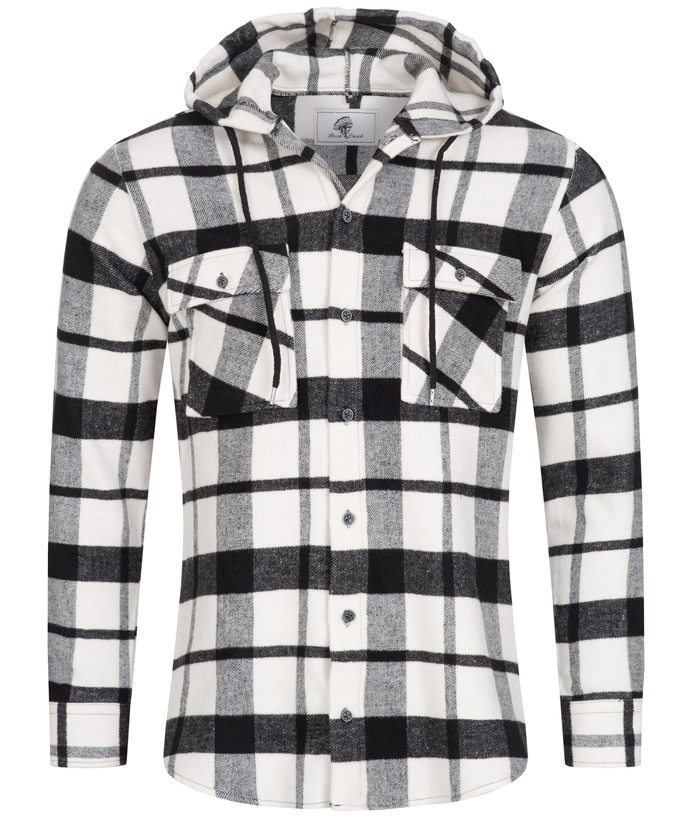 Rock Creek Hemd Kariertes Hemd mit Kapuze Regular Fit - Bild 1