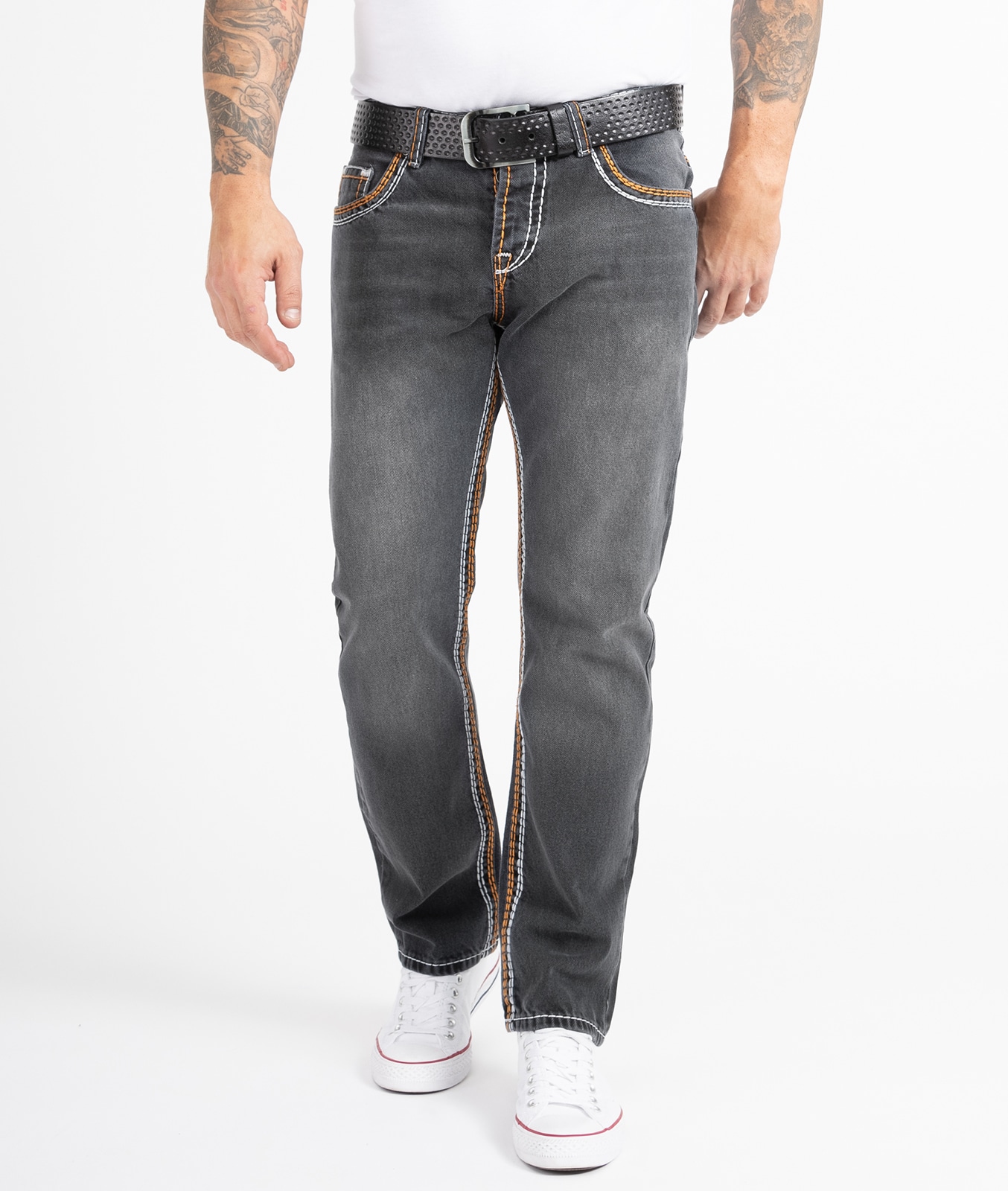 Rock Creek Jeans Comfort Fit dicke N&auml;hte Loose Fit - Bild 1