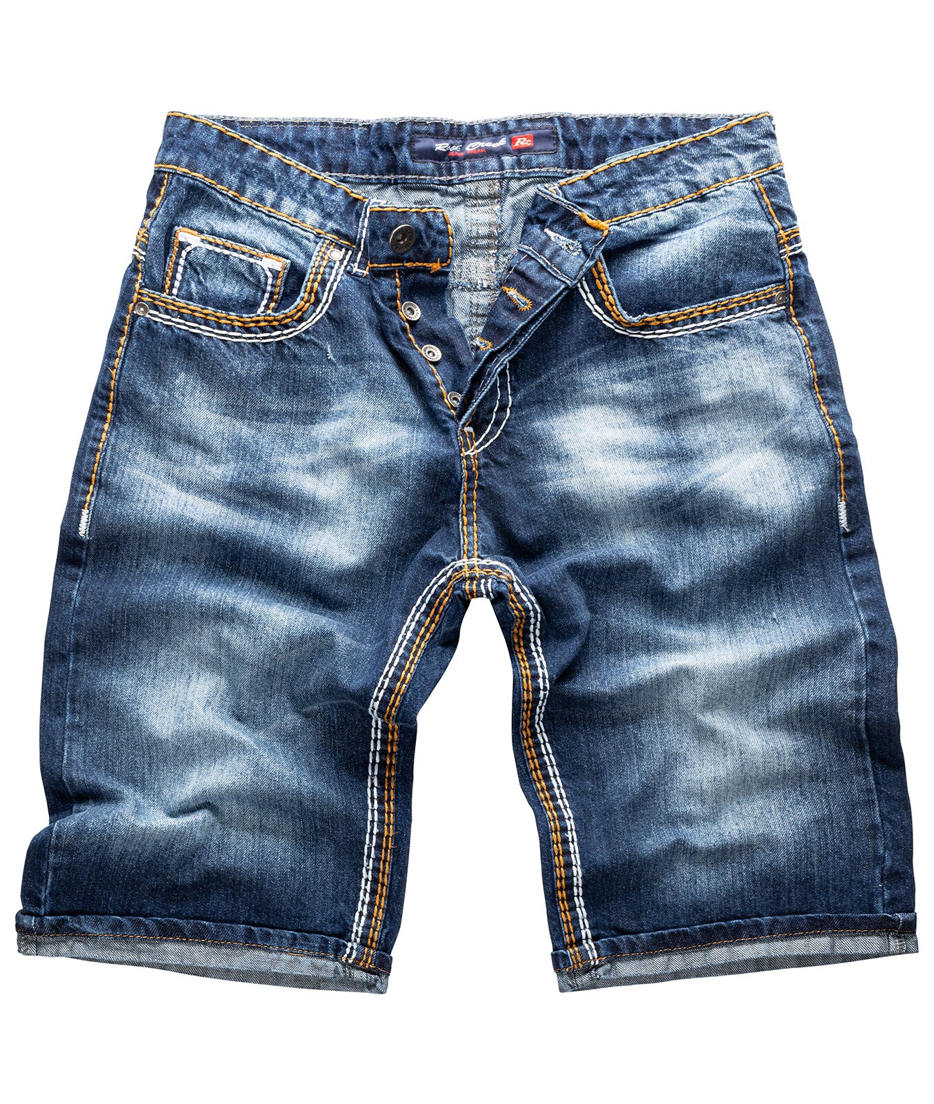Rock Creek Shorts Jeansshorts dicke Naht Regular Fit