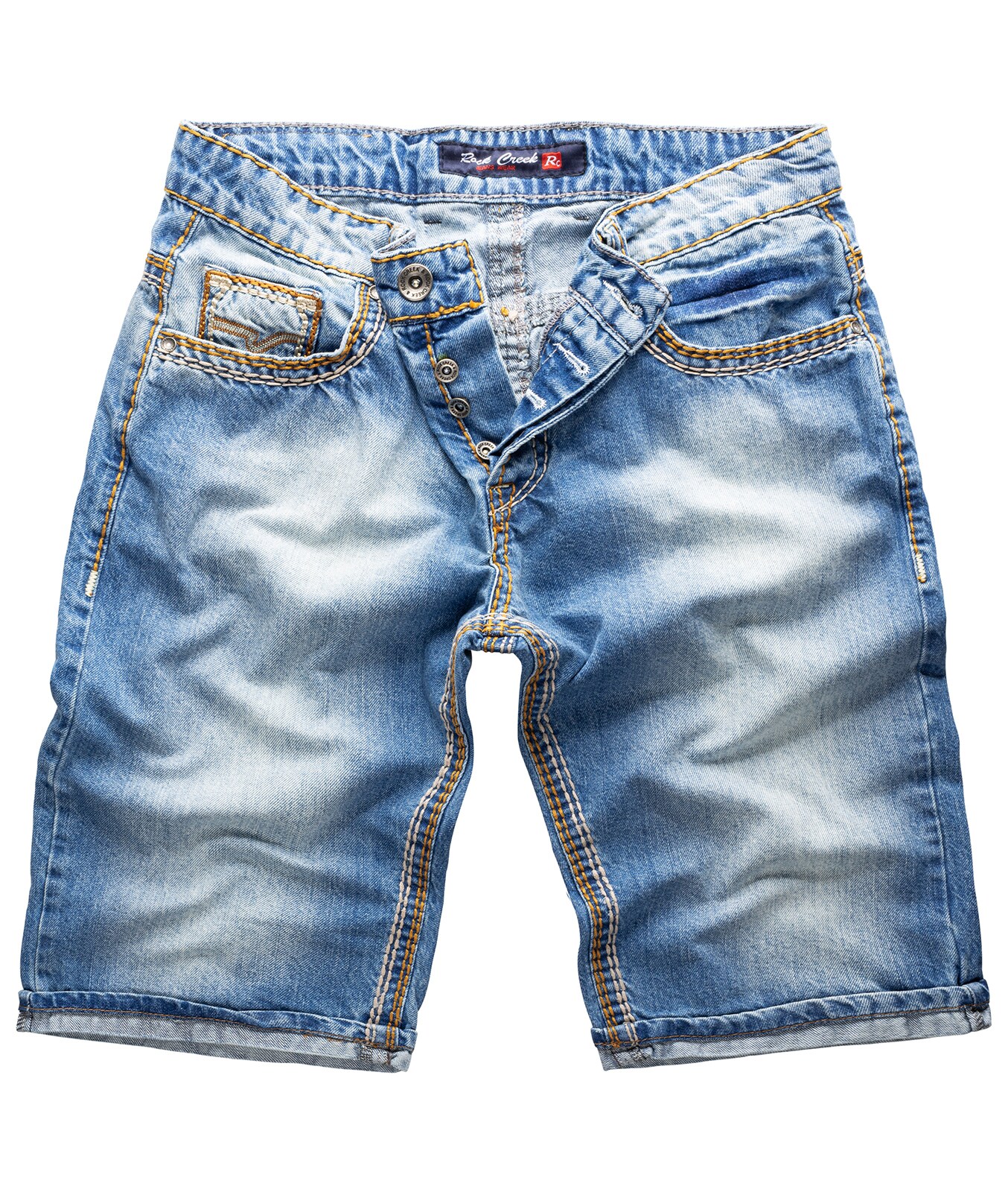 Rock Creek Shorts Jeansshorts dicke Naht Regular Fit