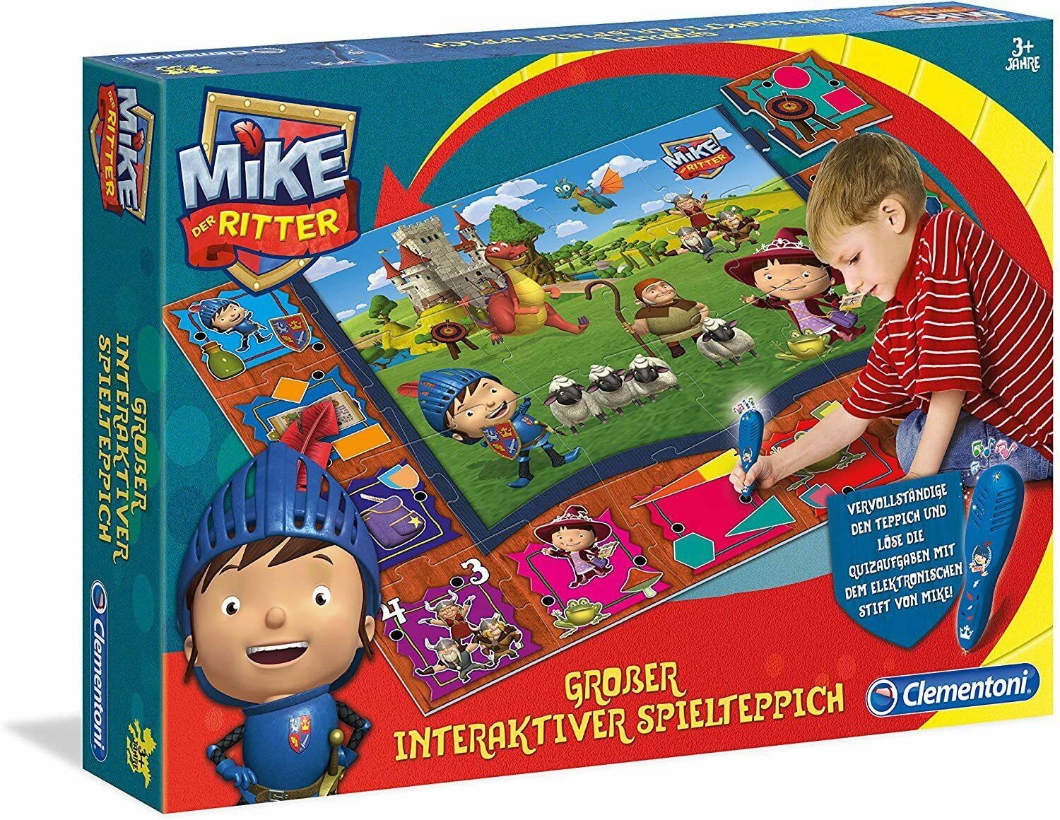 Gro&szlig;er interaktiver Spielteppich Mike der Ritter mit Stift f&uuml;r Kinder - Bild 1