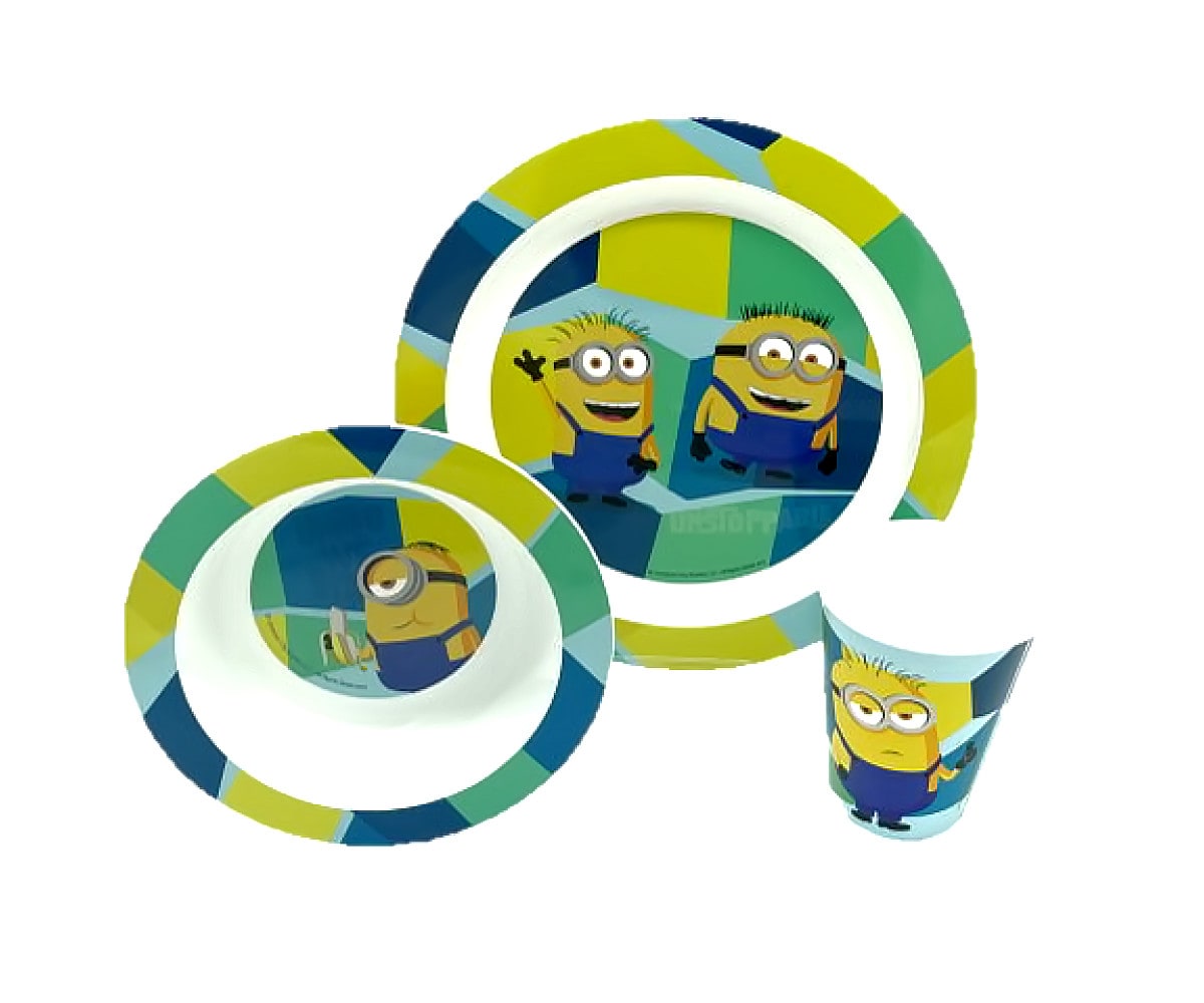 Minions Kinder Geschirr Kindergeschirr 3er Set - Bild 1