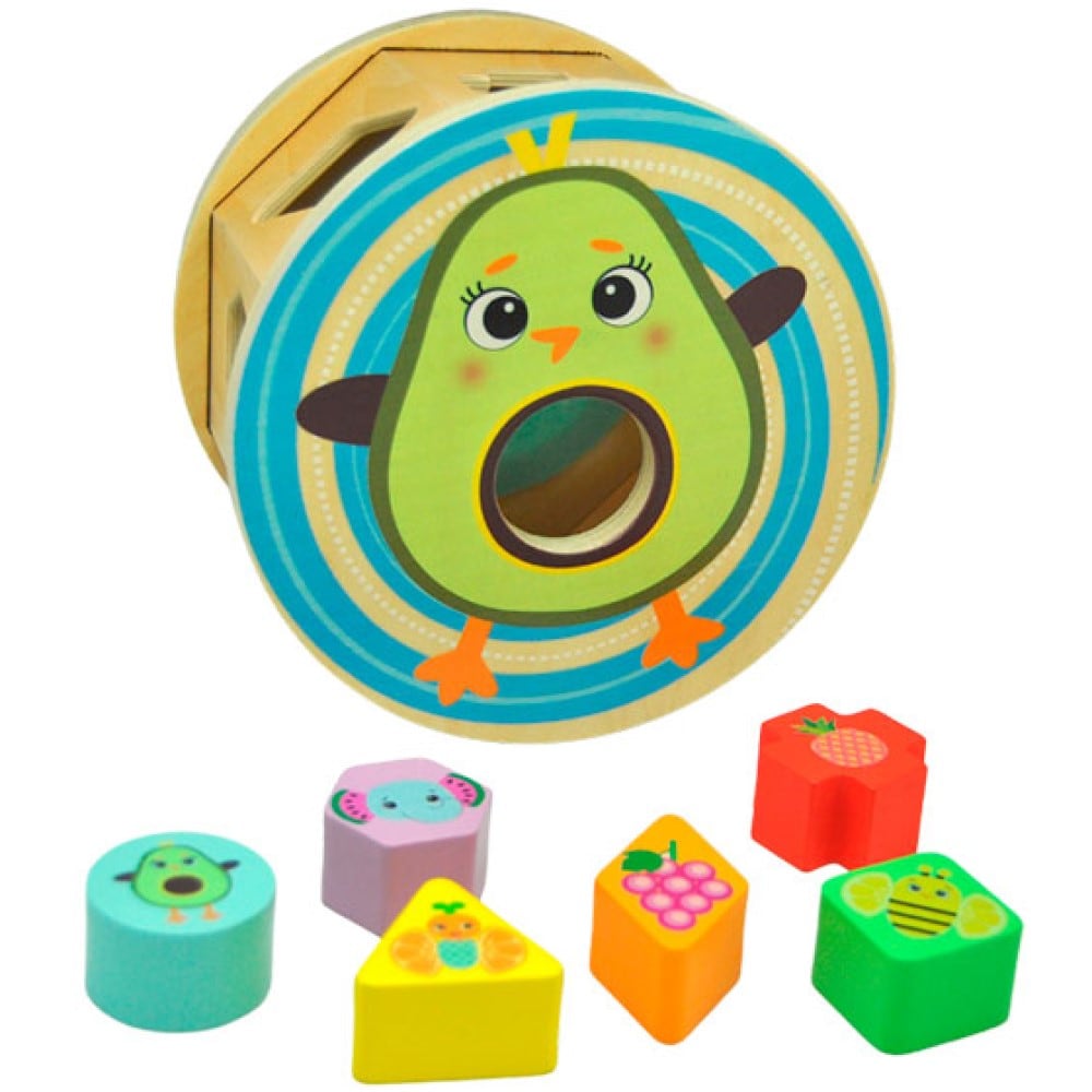 Baby Steckspielzeug aus Holz Avocado - Bild 1