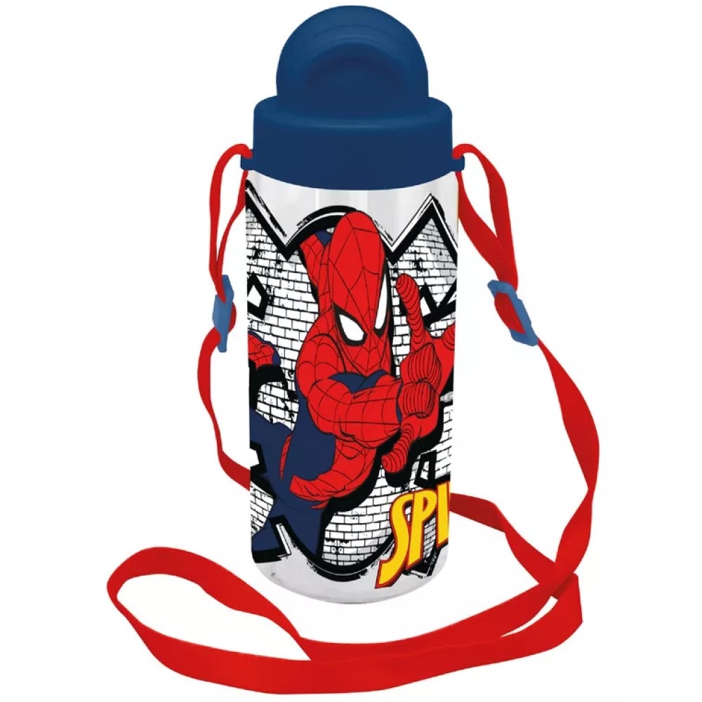 Spiderman Trinkflasche mit Tragegurt - Bild 1